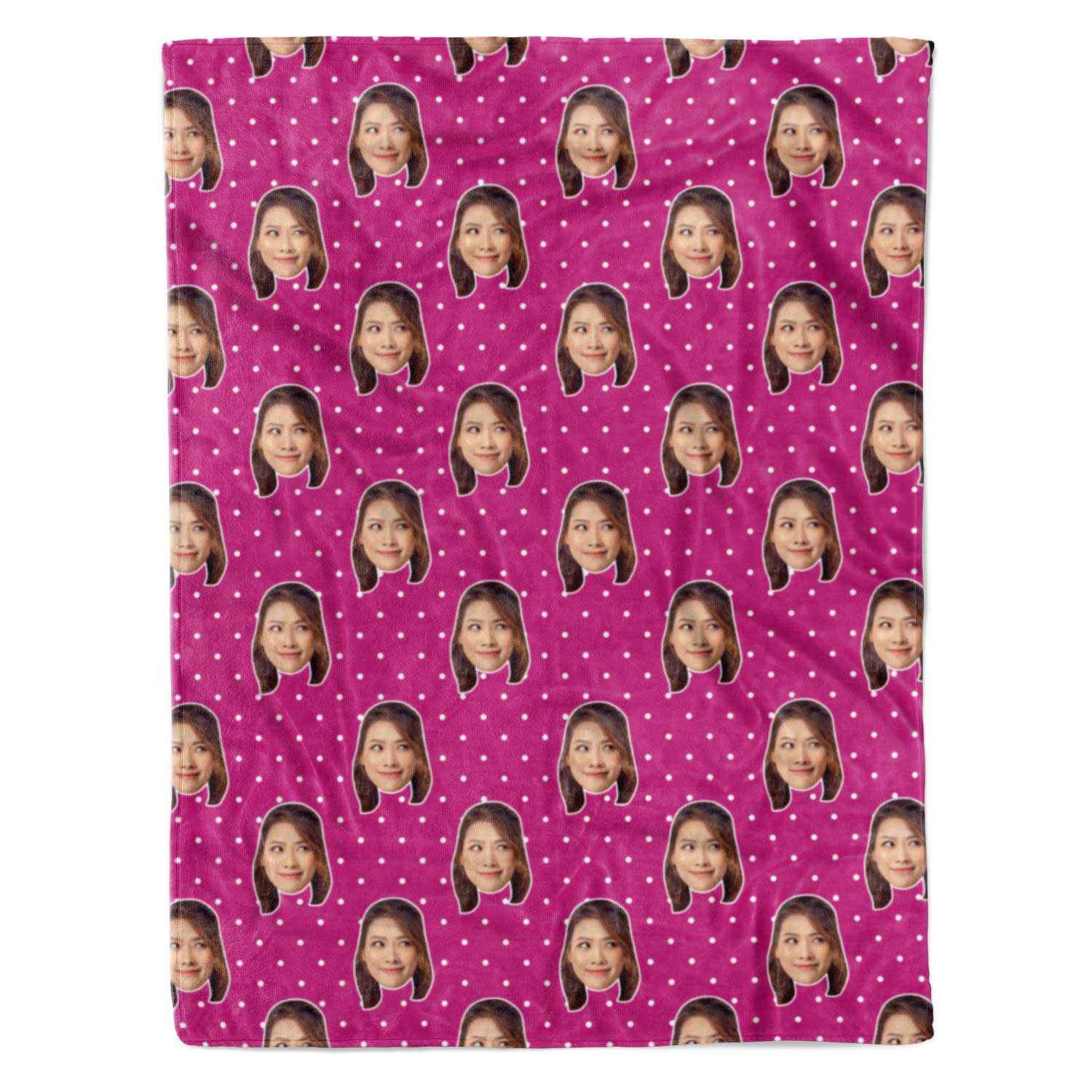 Face Polka Personalised Blanket