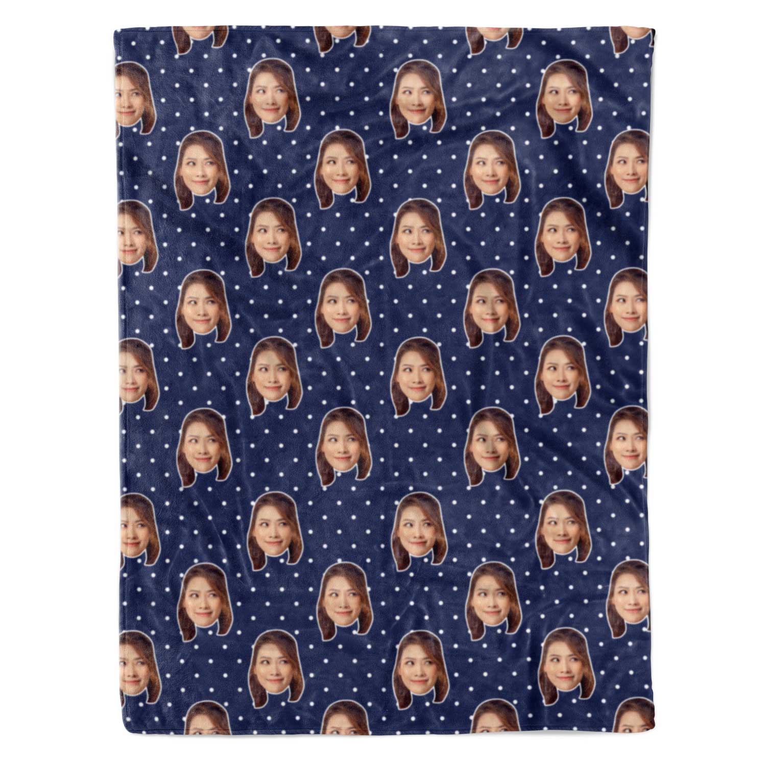 Face Polka Personalised Blanket