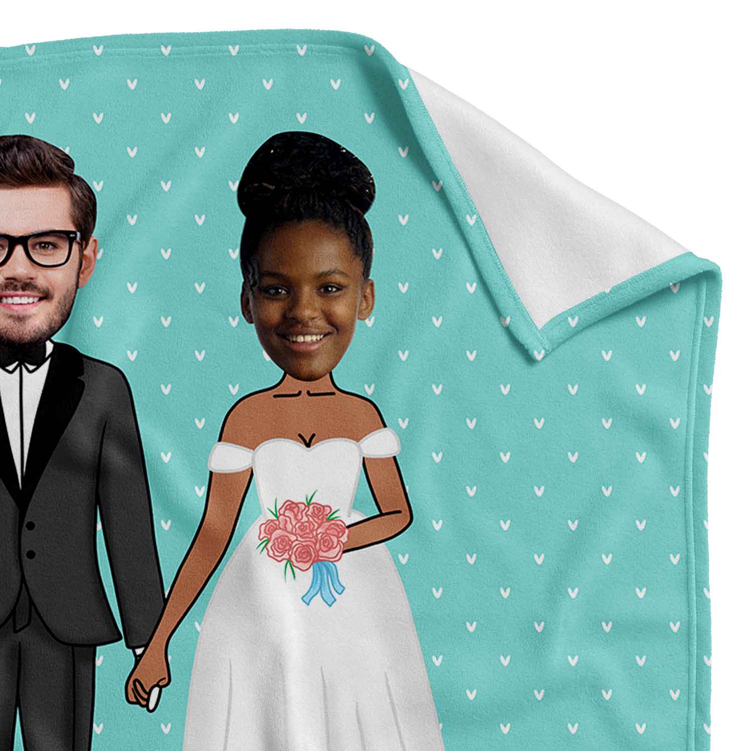 Mr & Mrs (Surname) Personalised Wedding Blanket