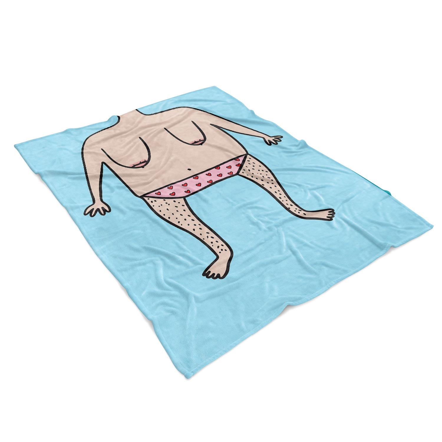 Funny Nude Doodle Personalised Blanket