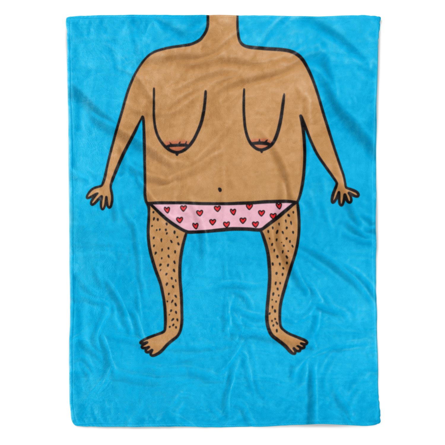 Funny Nude Doodle Personalised Blanket