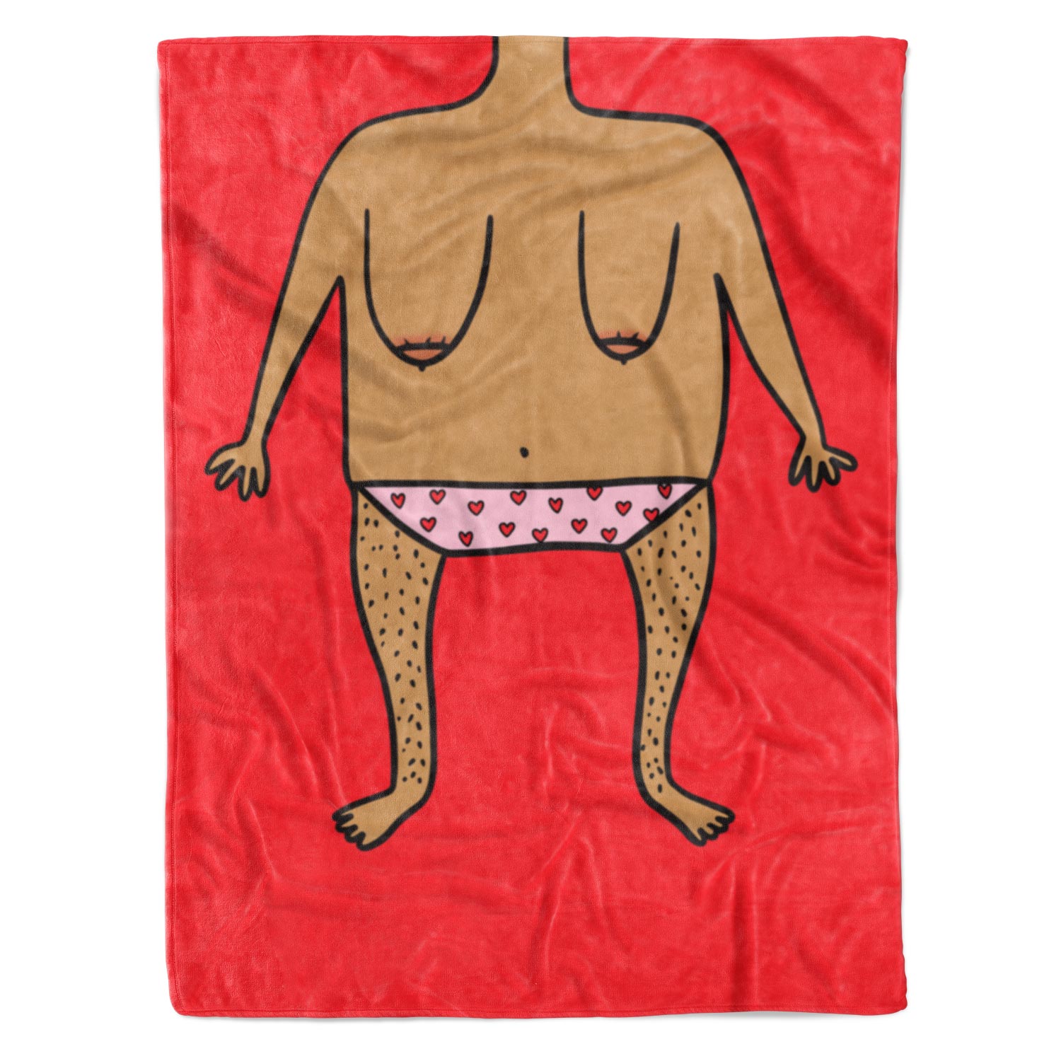Funny Nude Doodle Personalised Blanket