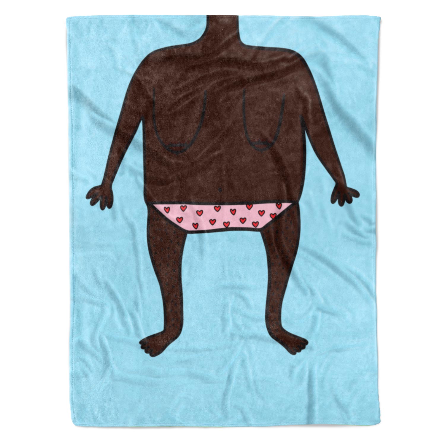 Funny Nude Doodle Personalised Blanket
