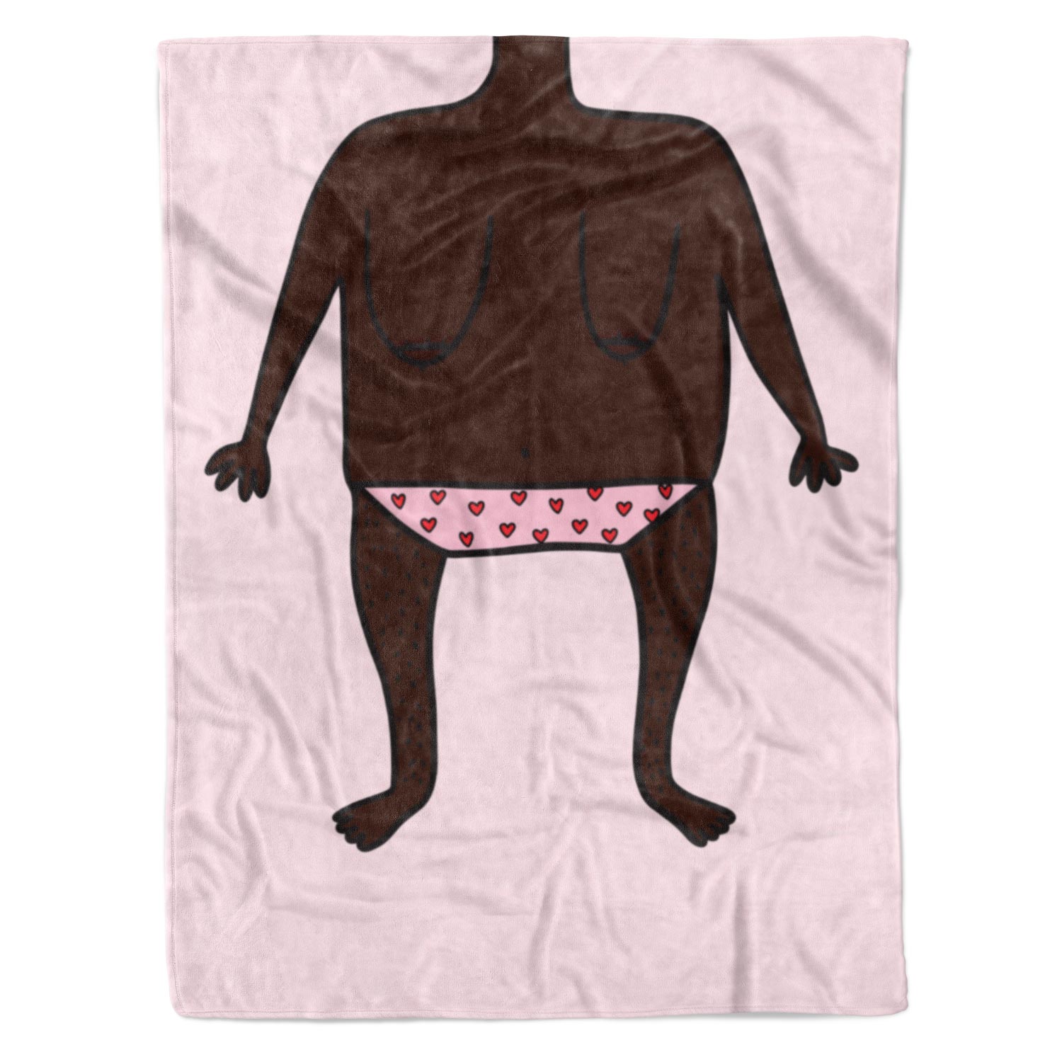 Funny Nude Doodle Personalised Blanket