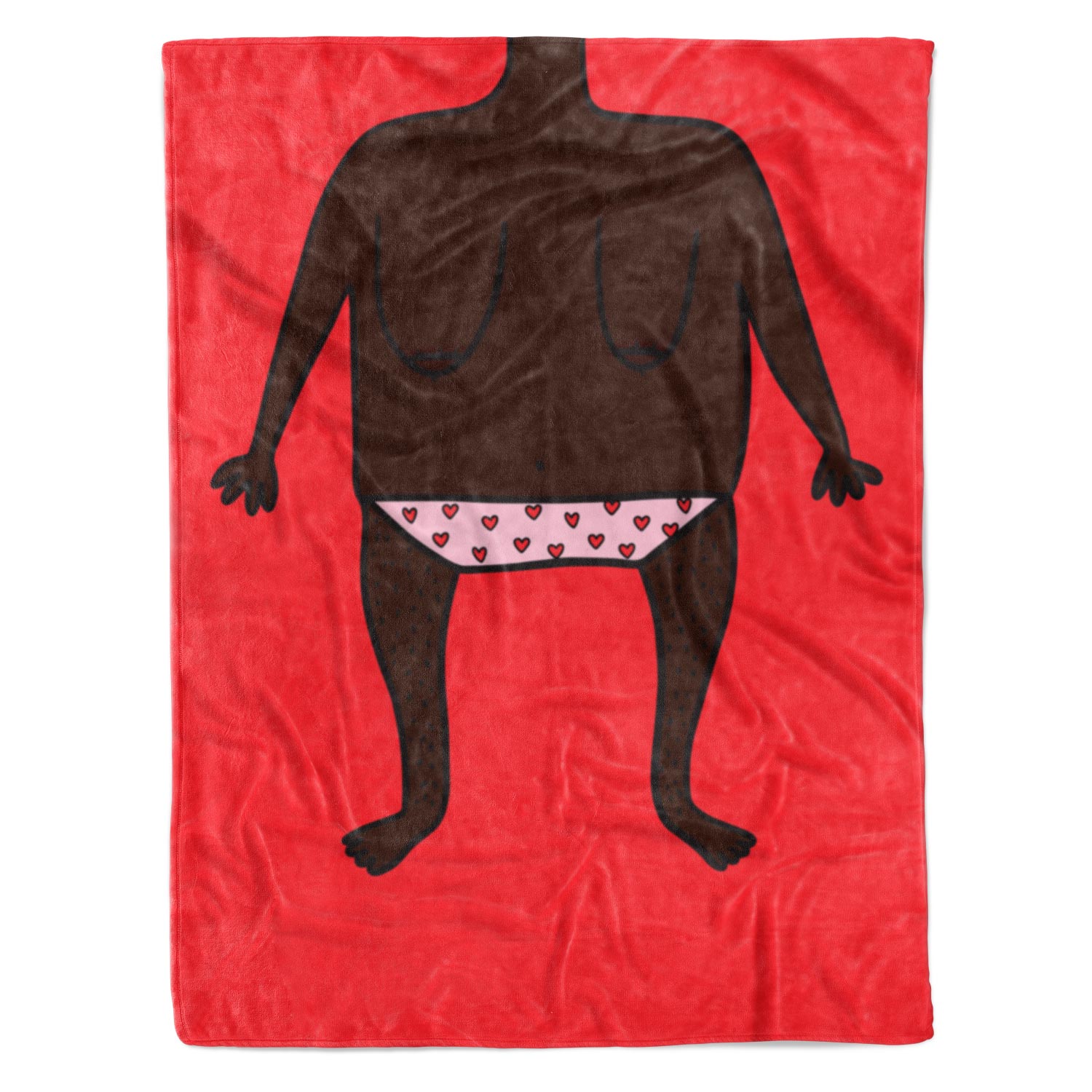 Funny Nude Doodle Personalised Blanket
