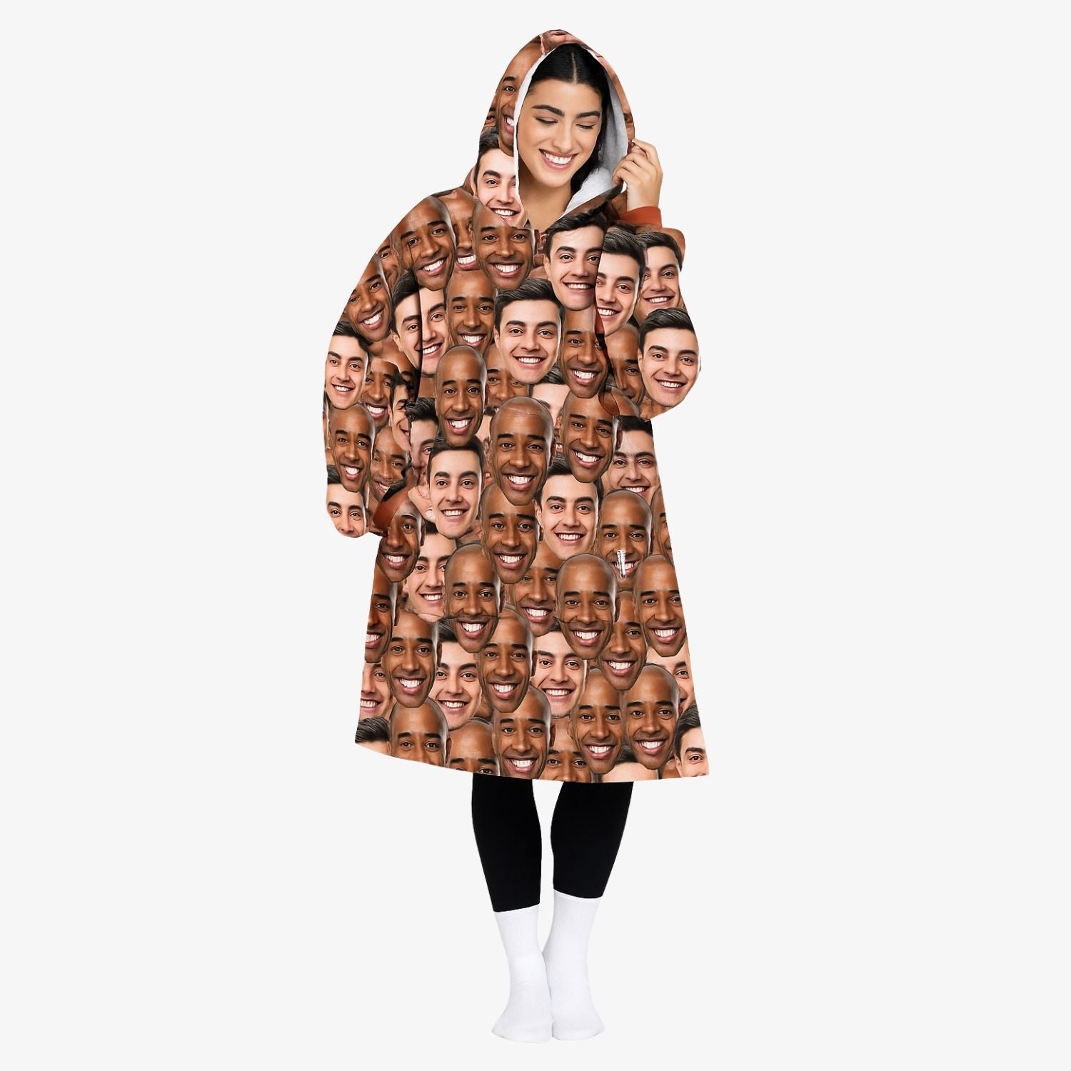 Best Friends Face Mash Chillzy Hoodie Blanket