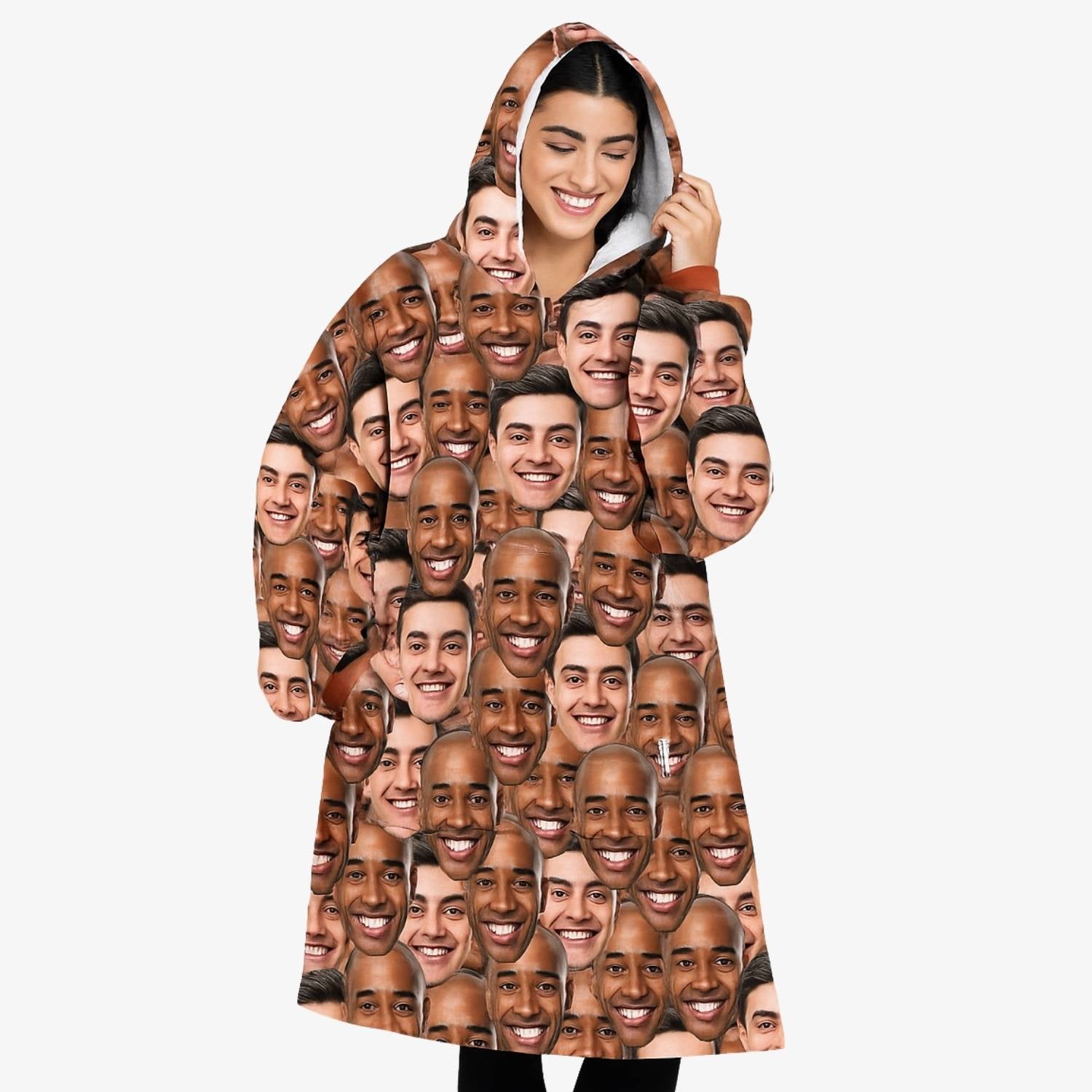 Best Friends Face Mash Chillzy Hoodie Blanket