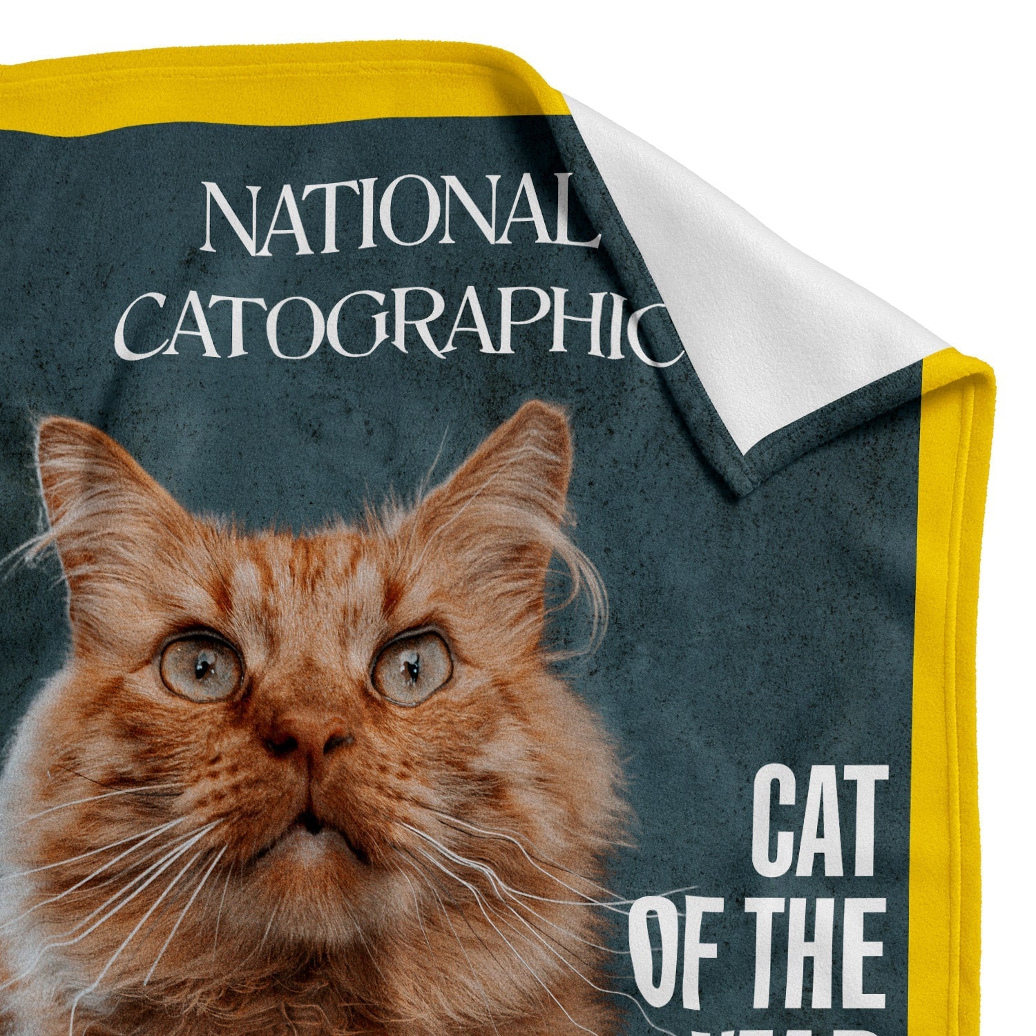National Catographic Magazine Cover Personalised Cat Blanket