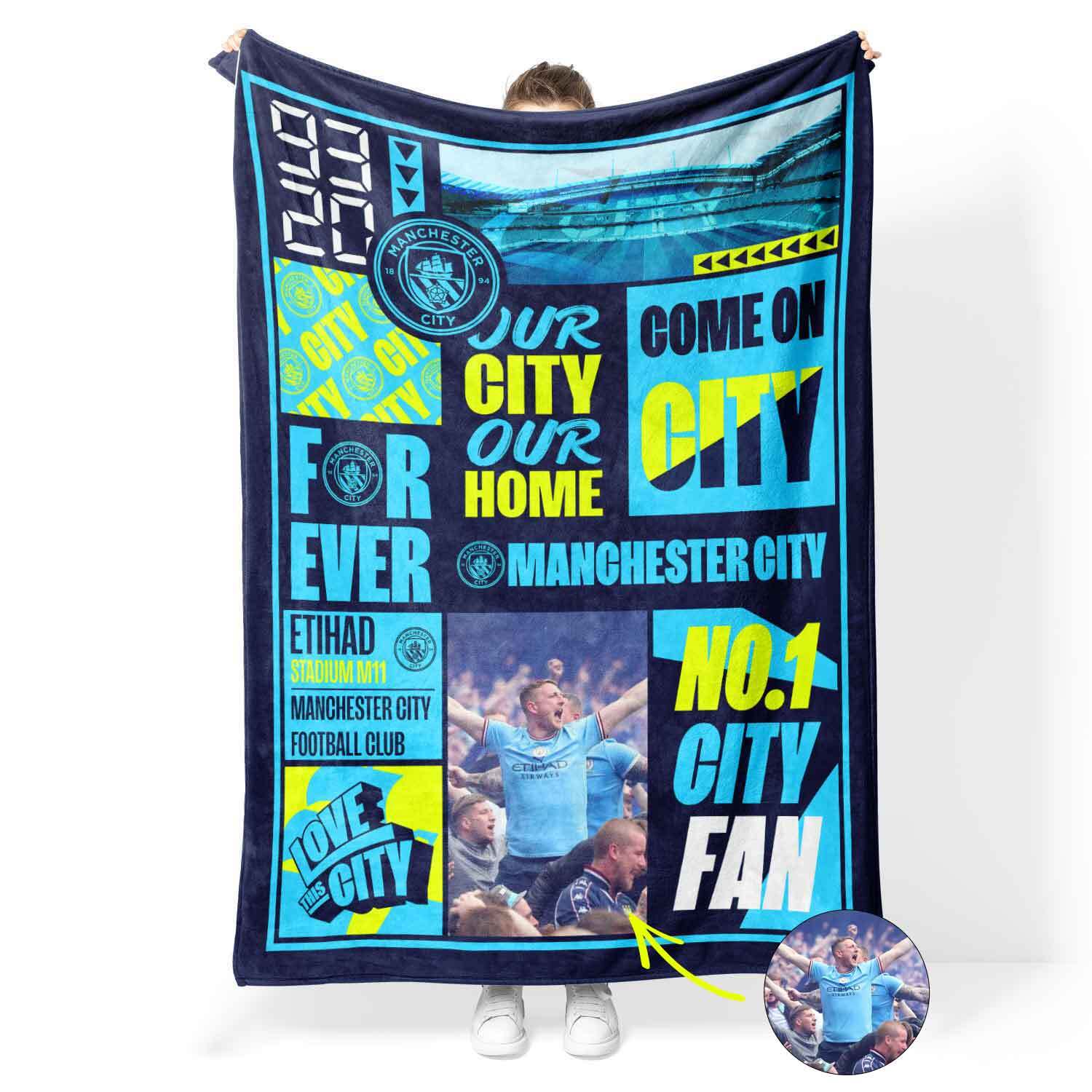 Man City Photo Blanket