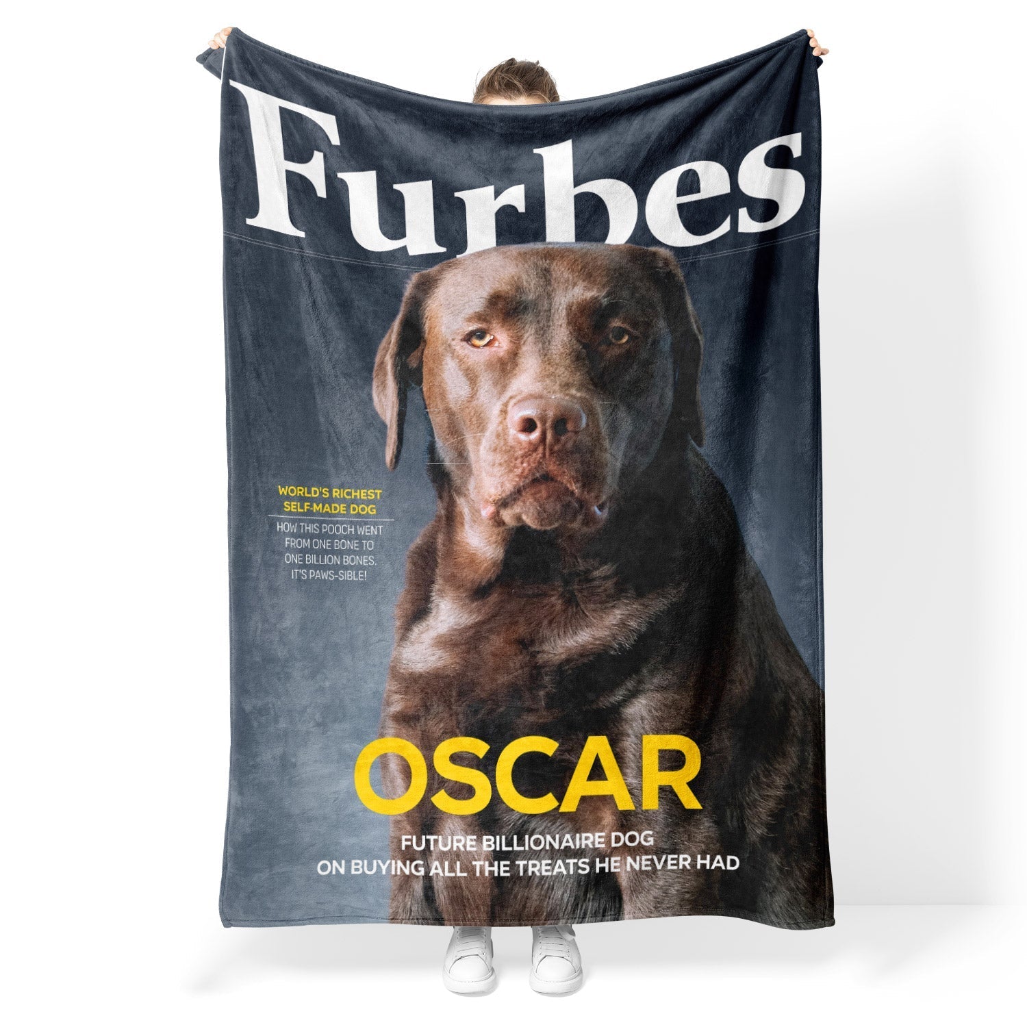 Furbes Magazine Cover Personalised Dog Blanket