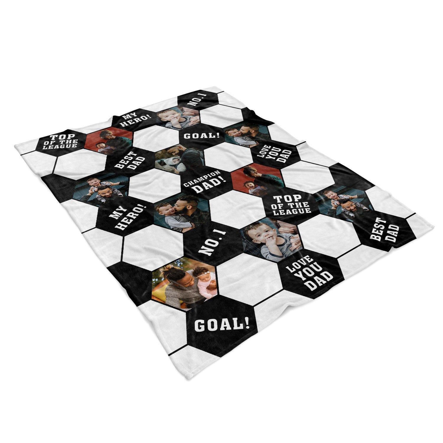 Champion Dad Football Personalised Blanket