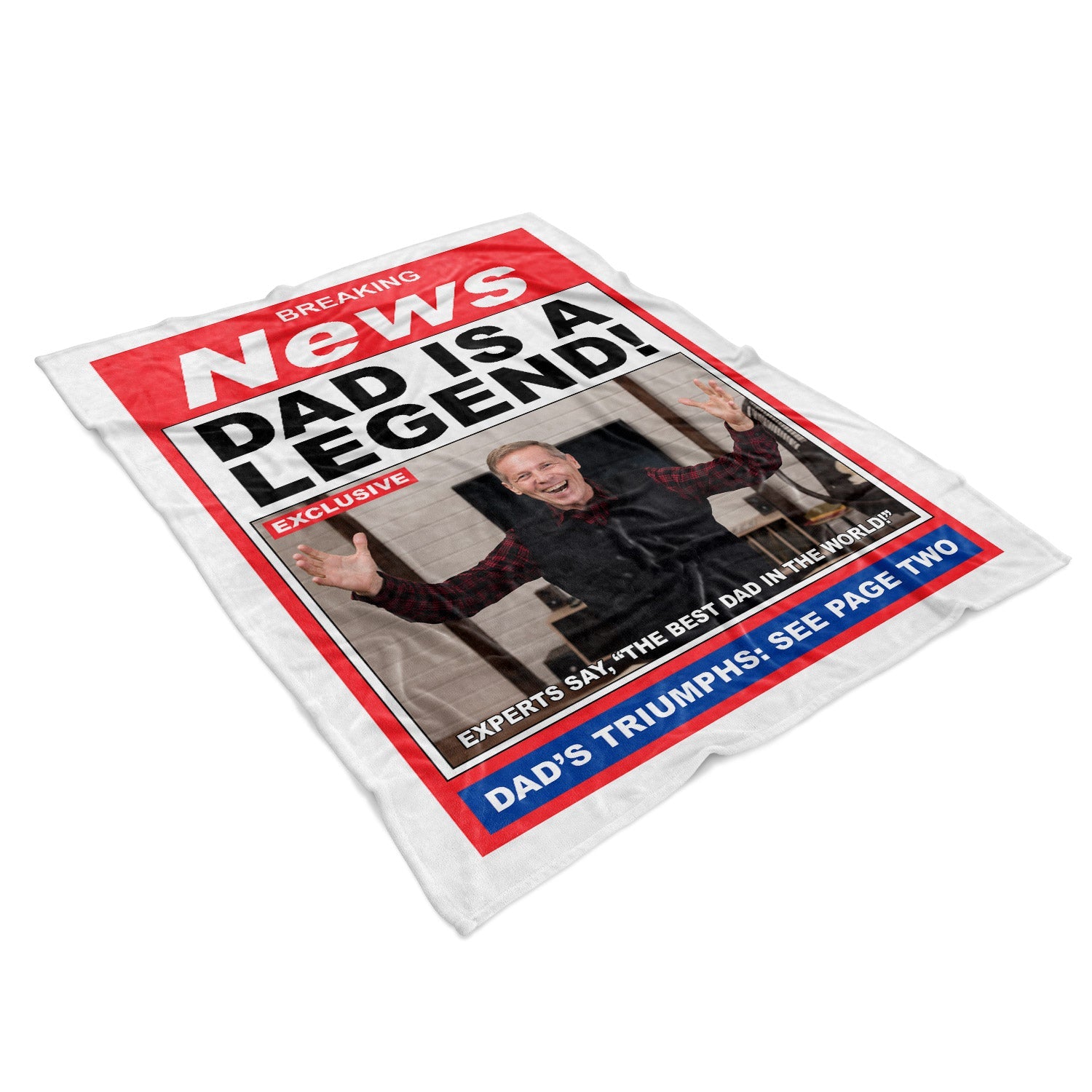News! Dad Is A Legend Personalised Blanket