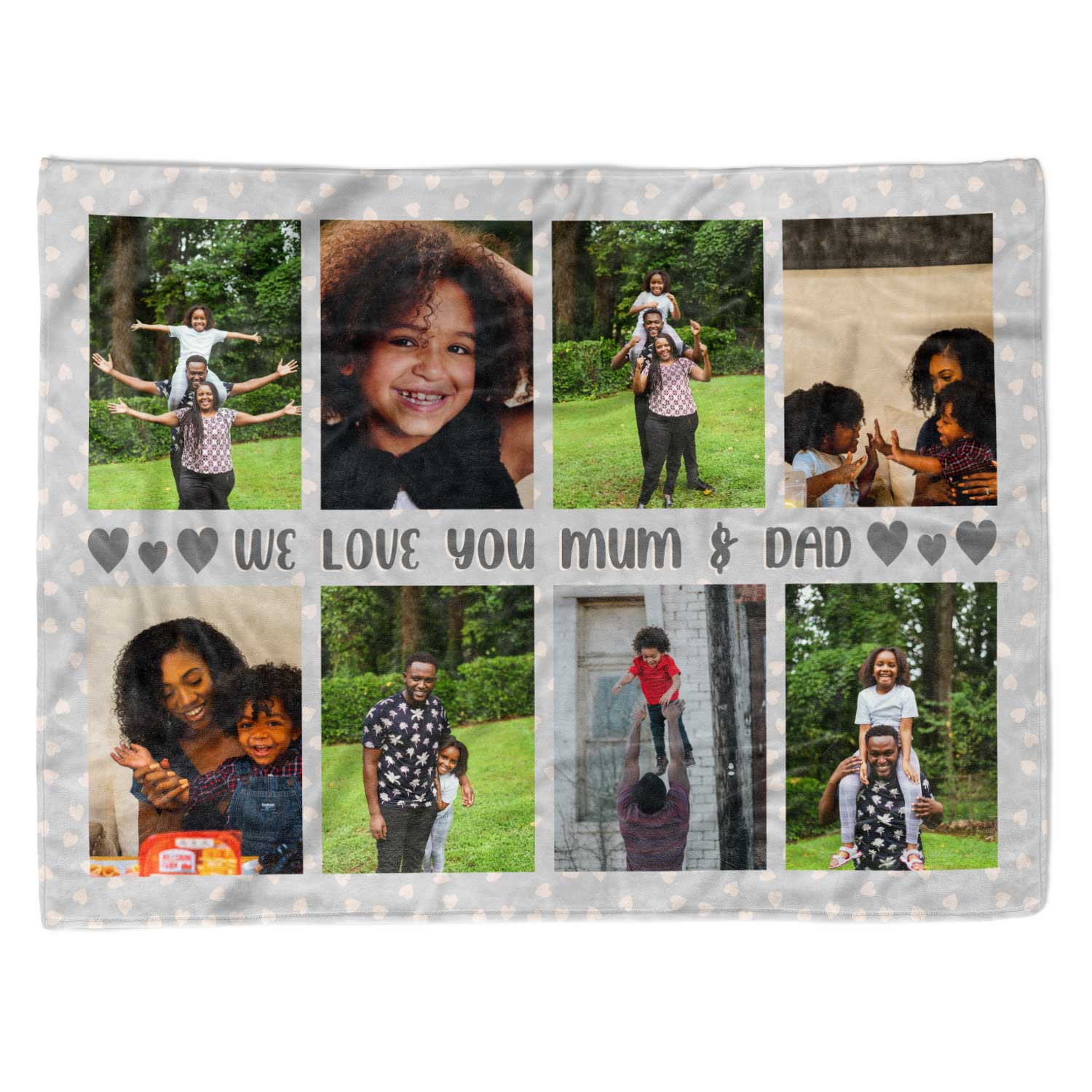 We Love You Mum & Dad Personalised Blanket