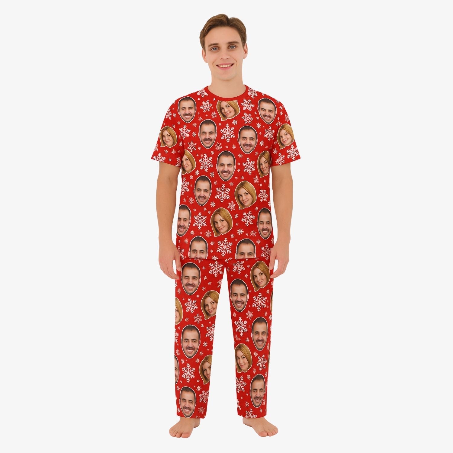 Men's Snowflake Christmas Pyjamas
