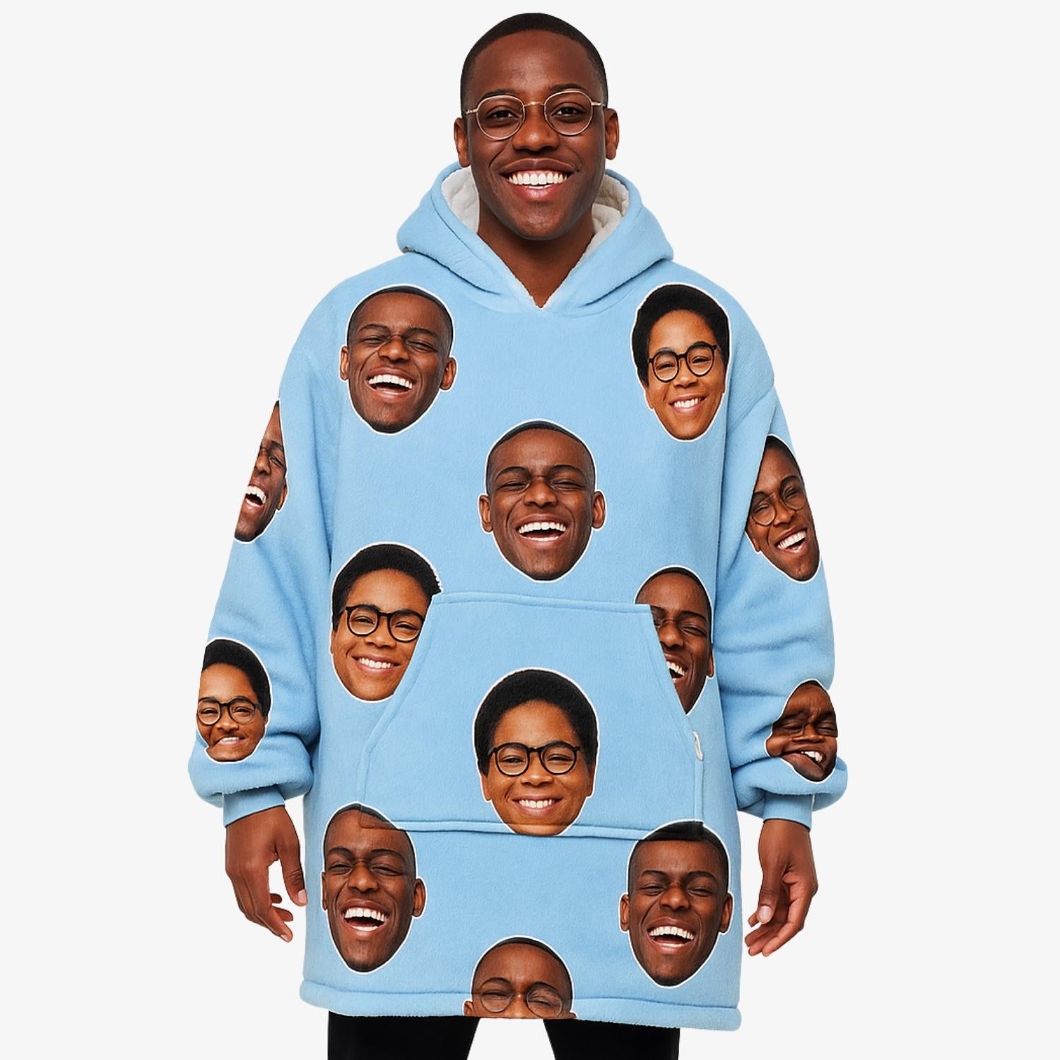 Couples Face Chillzy Hoodie Blanket