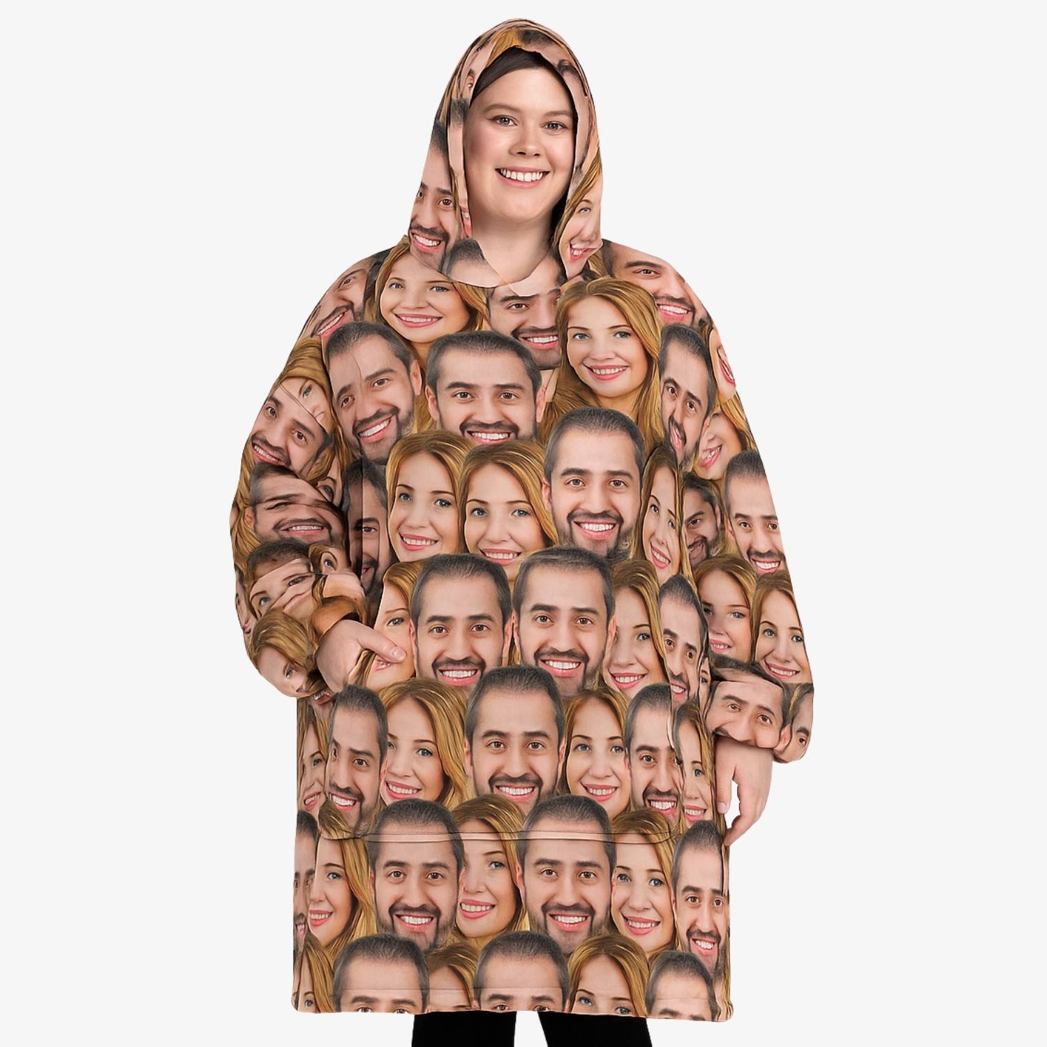 Couples Face Mash Chillzy Hoodie Blanket