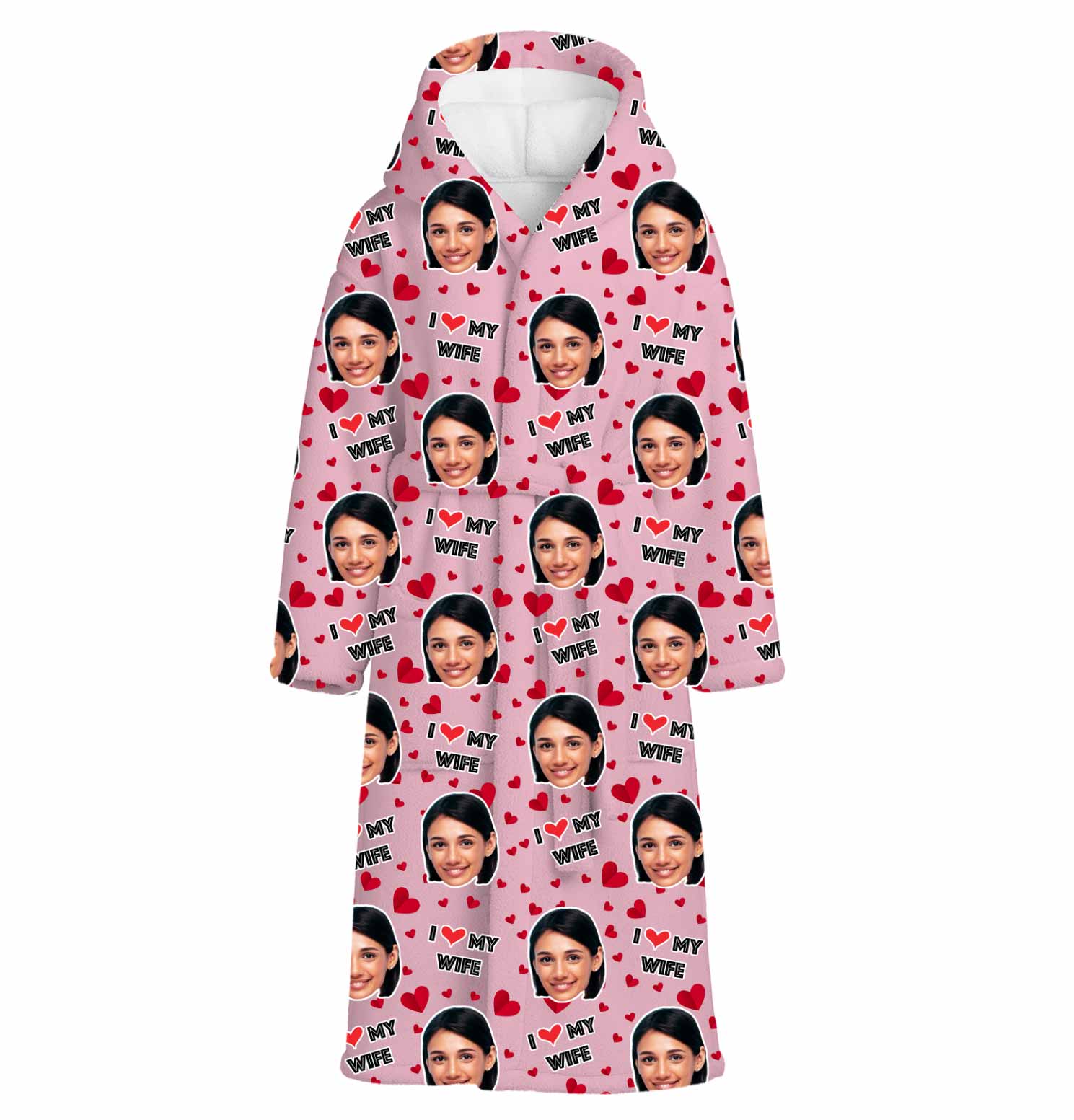 I Love My Wife Personalised Dressing Gown