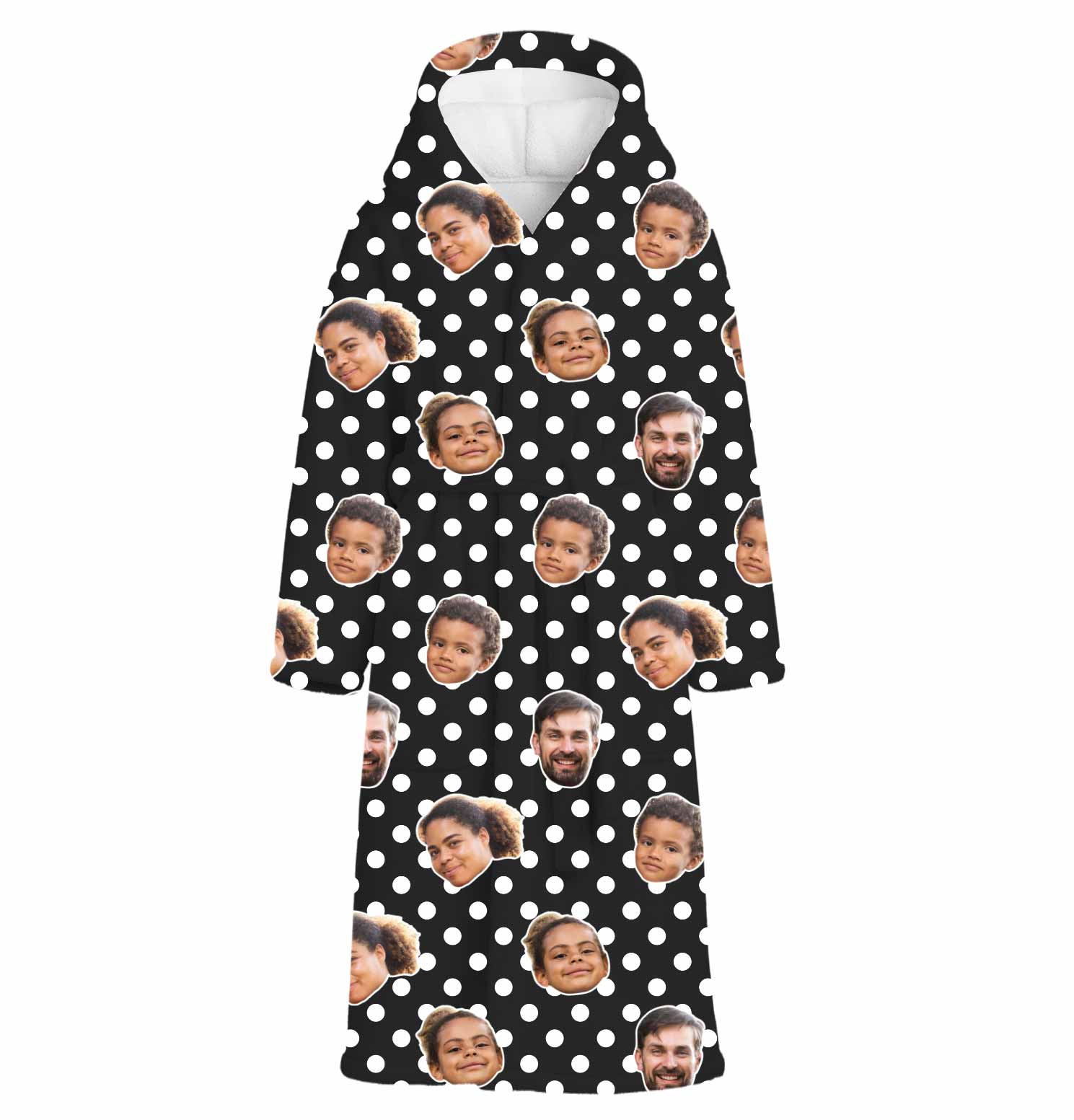 Polka Dot Personalised Dressing Gown