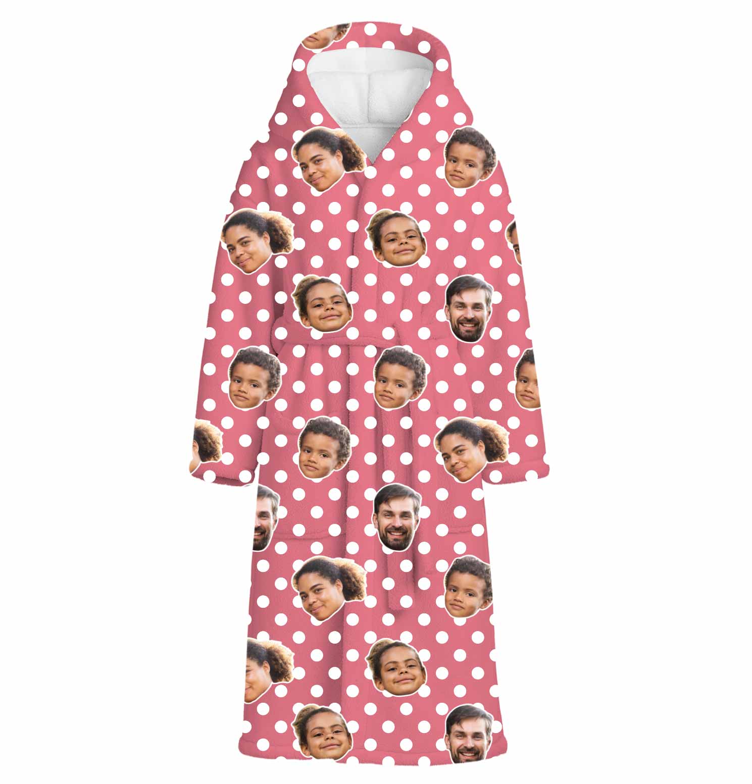 Polka Dot Personalised Dressing Gown