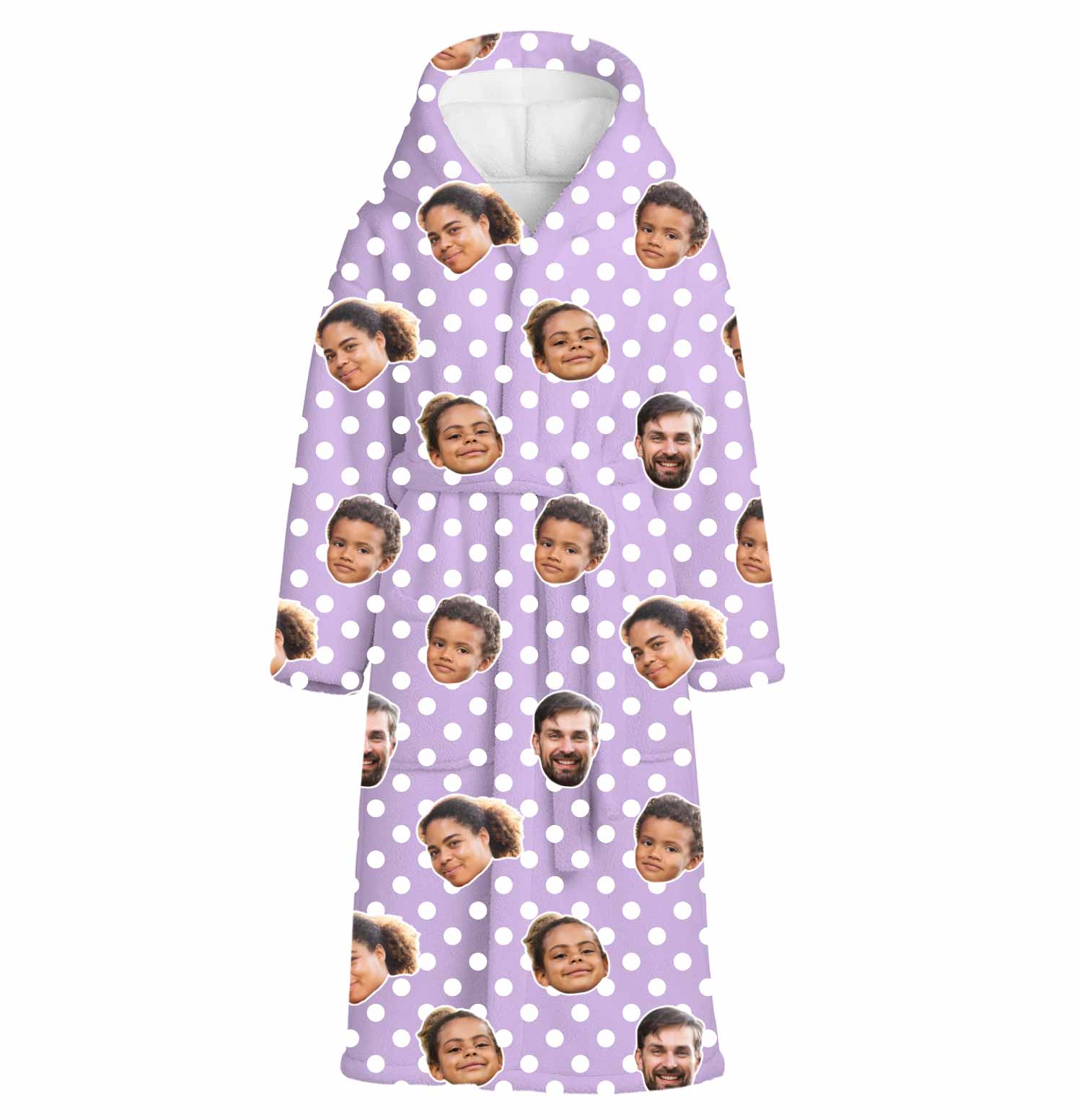 Polka Dot Personalised Dressing Gown