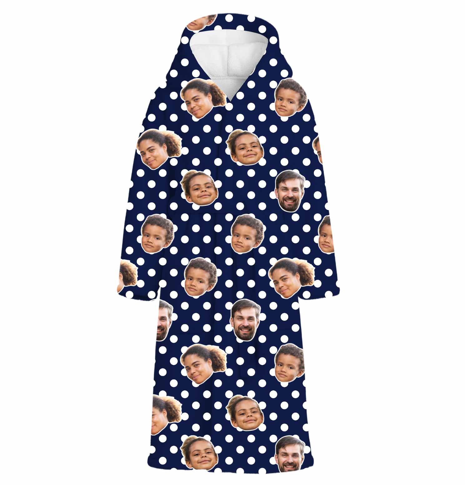 Polka Dot Personalised Dressing Gown