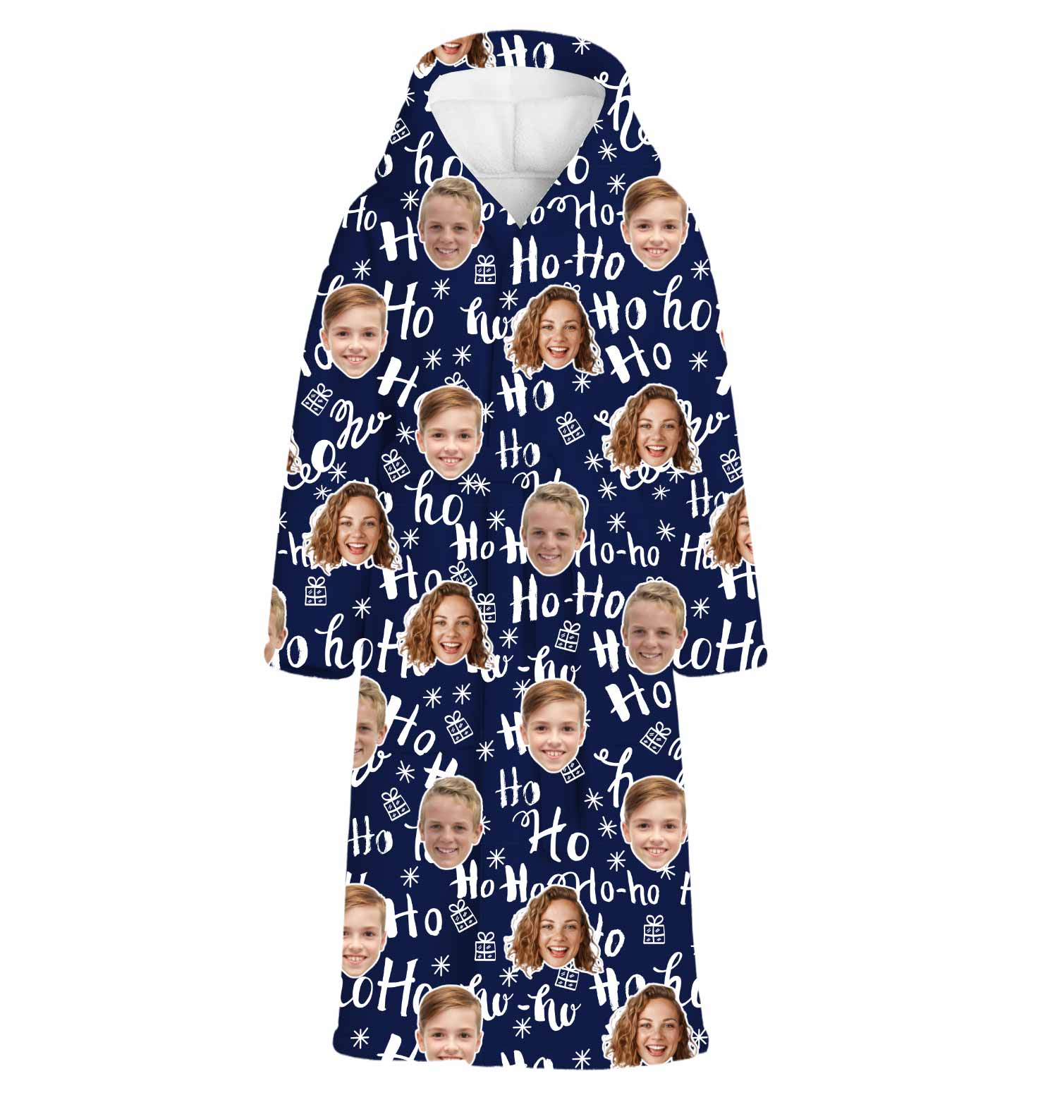 Christmas Ho Ho Ho Personalised Dressing Gown
