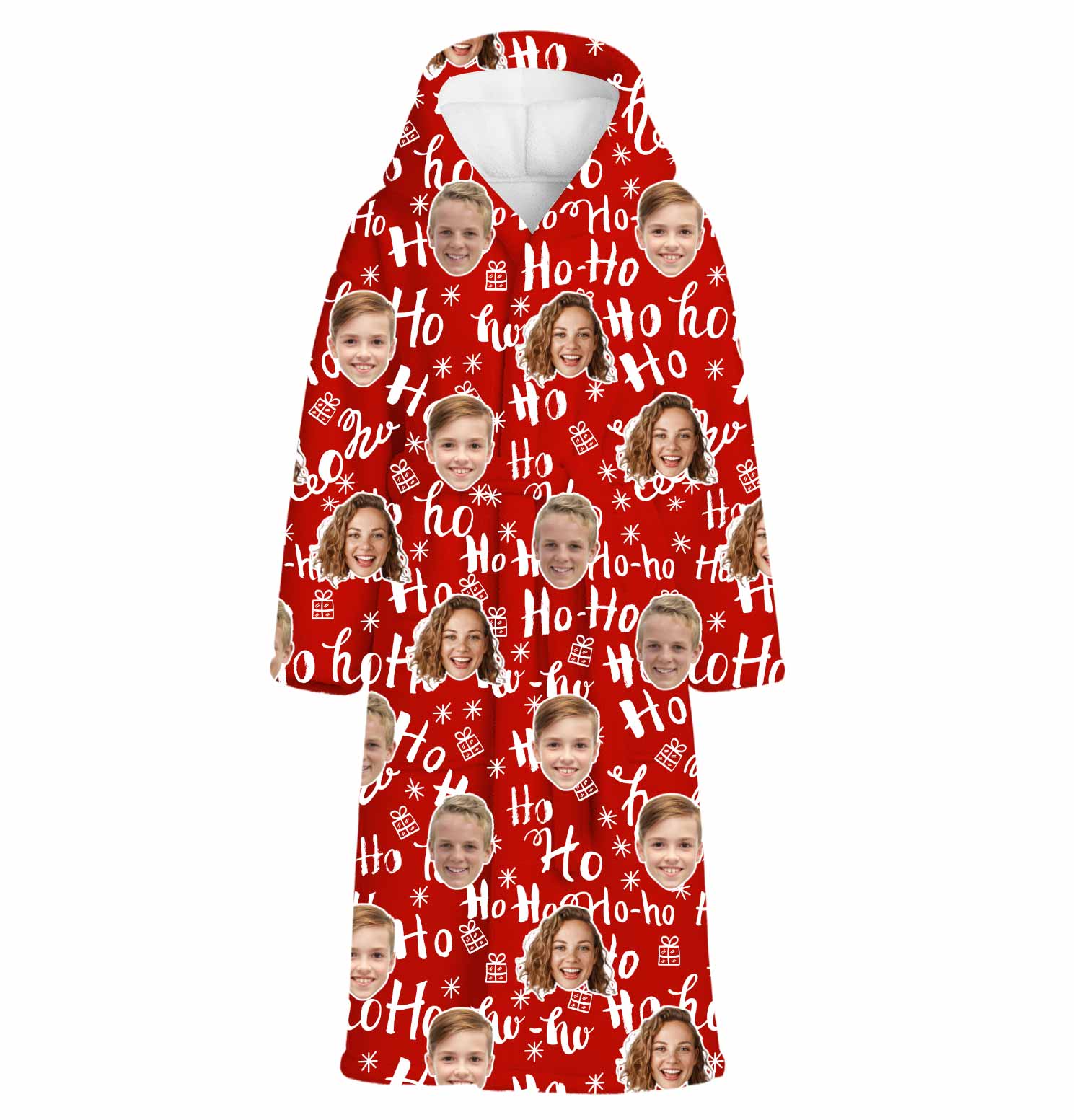 Christmas Ho Ho Ho Personalised Dressing Gown