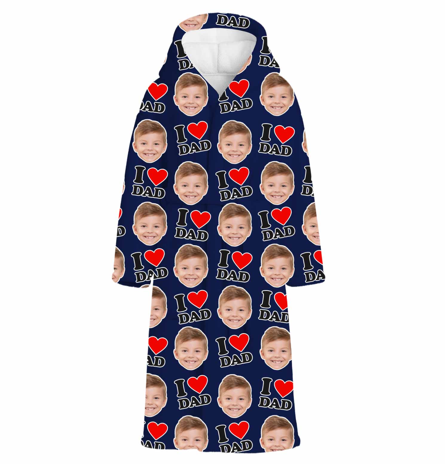 I Heart Dad Personalised Dressing Gown