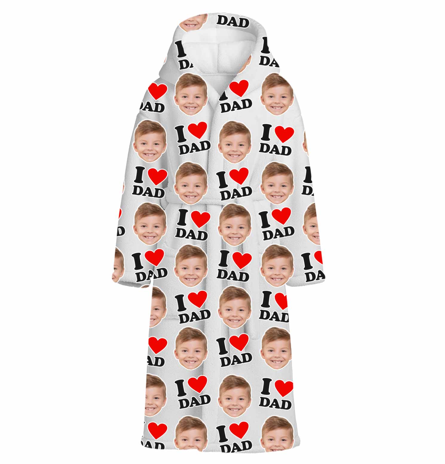 I Heart Dad Personalised Dressing Gown