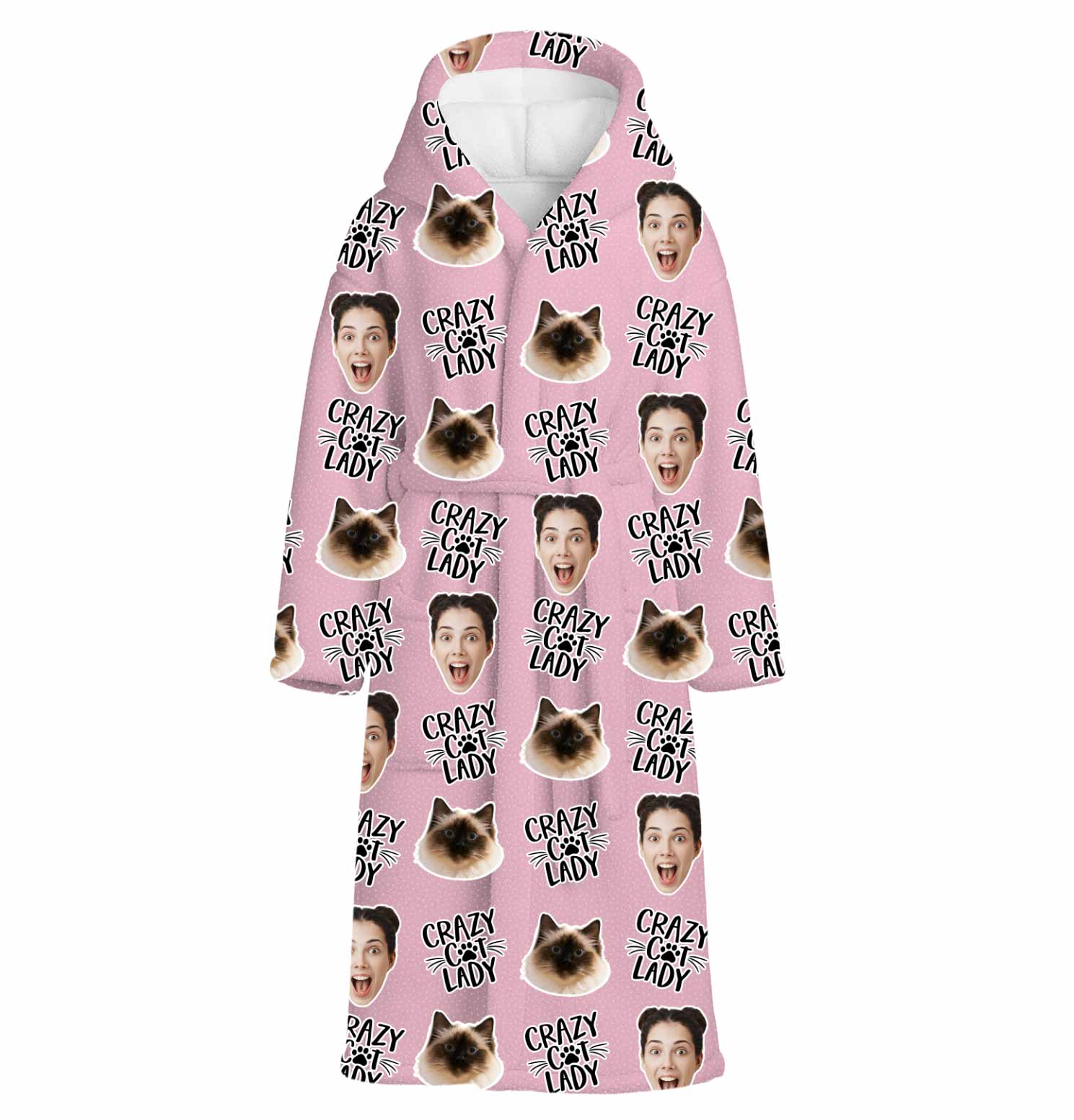 Crazy Cat Lady Personalised Dressing Gown