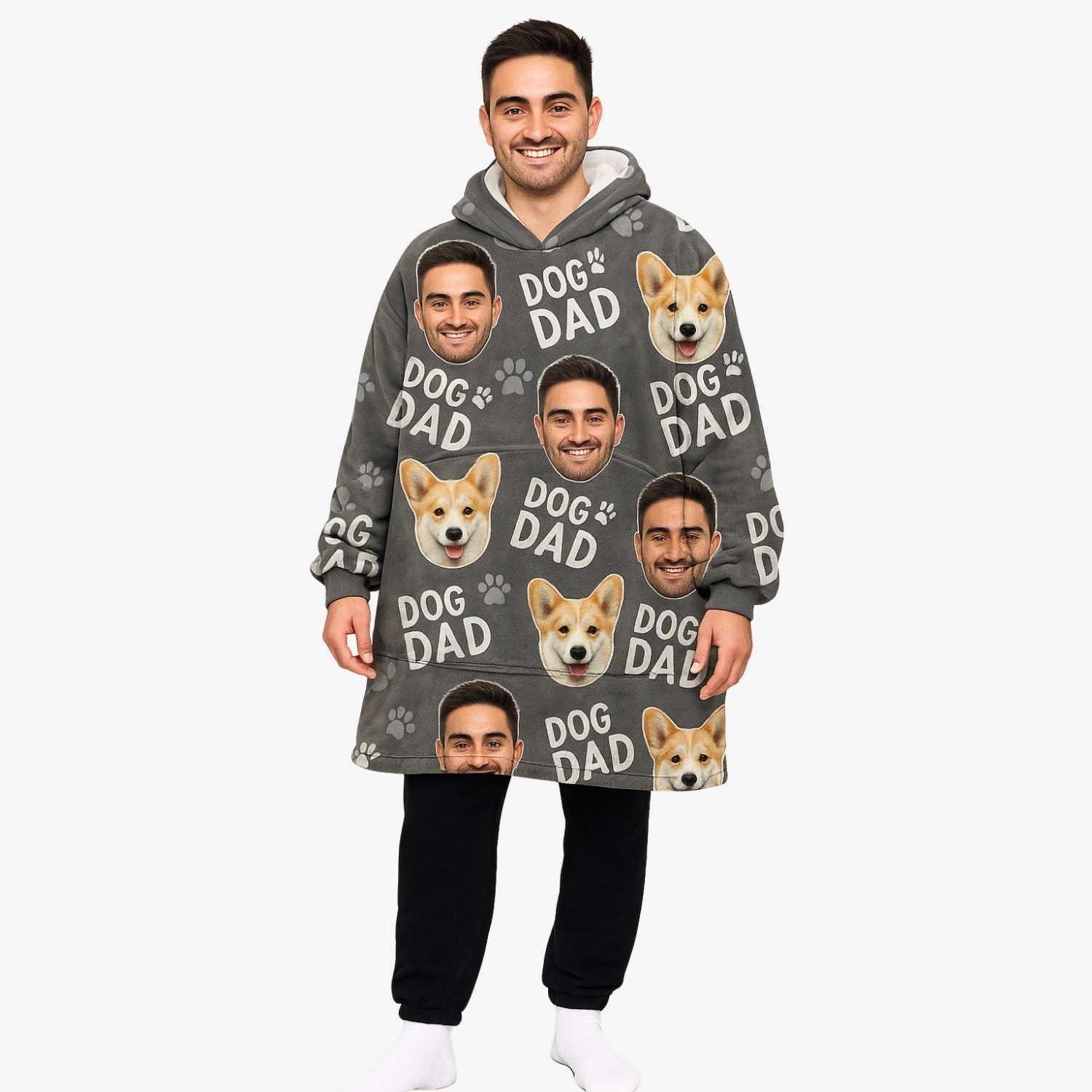 Dog Dad Chillzy Hoodie Blanket