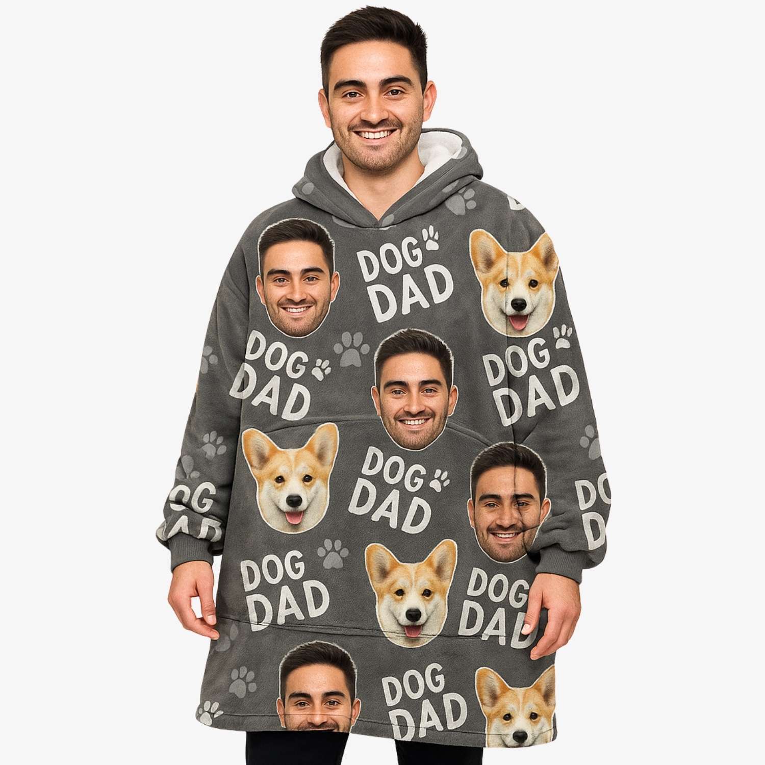Dog Dad Chillzy Hoodie Blanket
