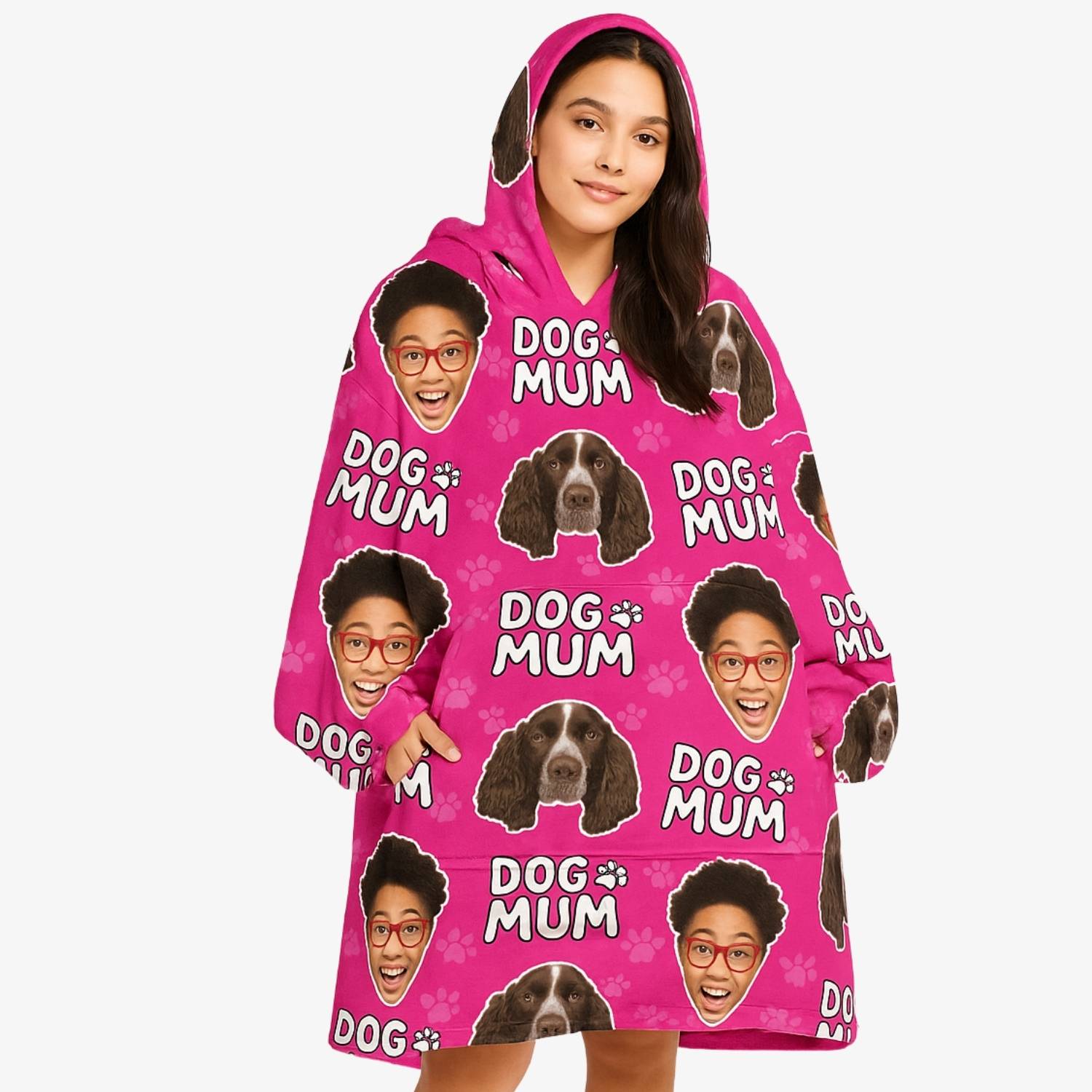 Dog Mum Chillzy personalised Hoodie Blanket