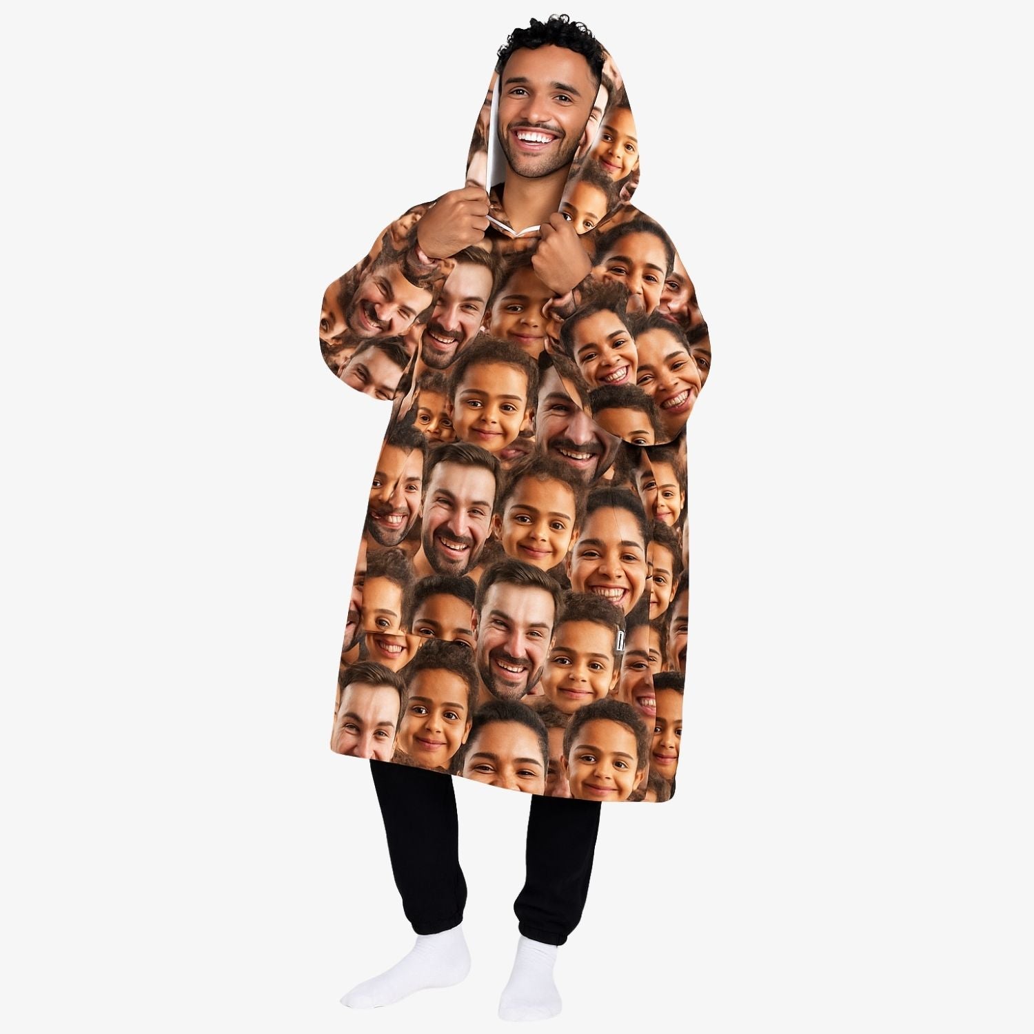 Family Face Mash Chillzy Hoodie Blanket