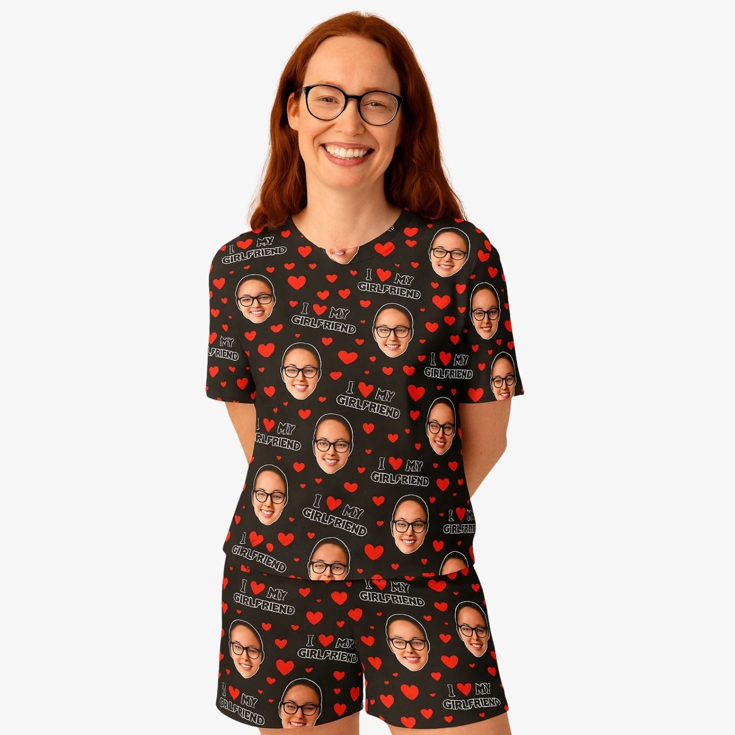 Women's I Love My Girlfriend personalsed PJs