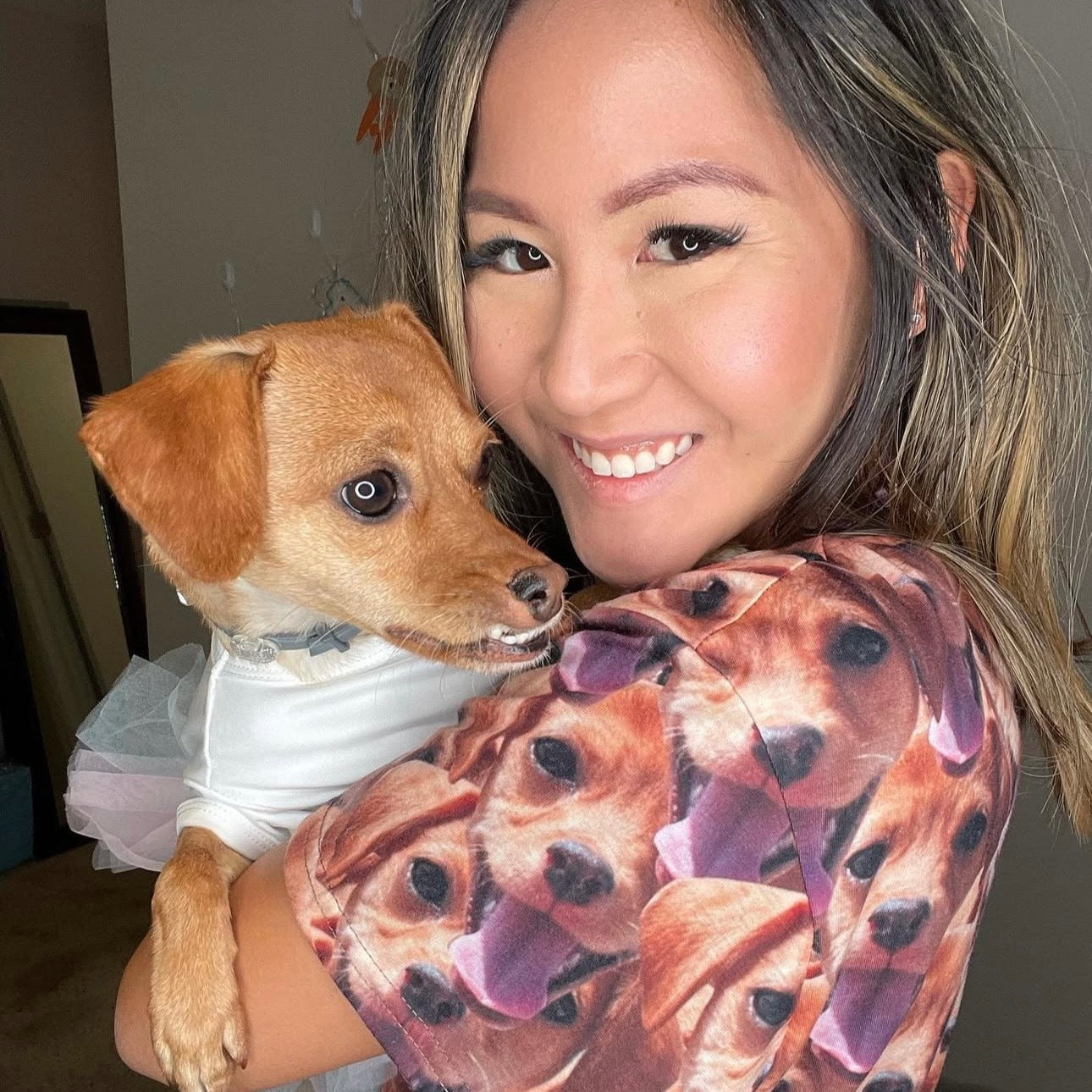 Women's Face Mash Pyjamas - Personalised PJ Trouser Set