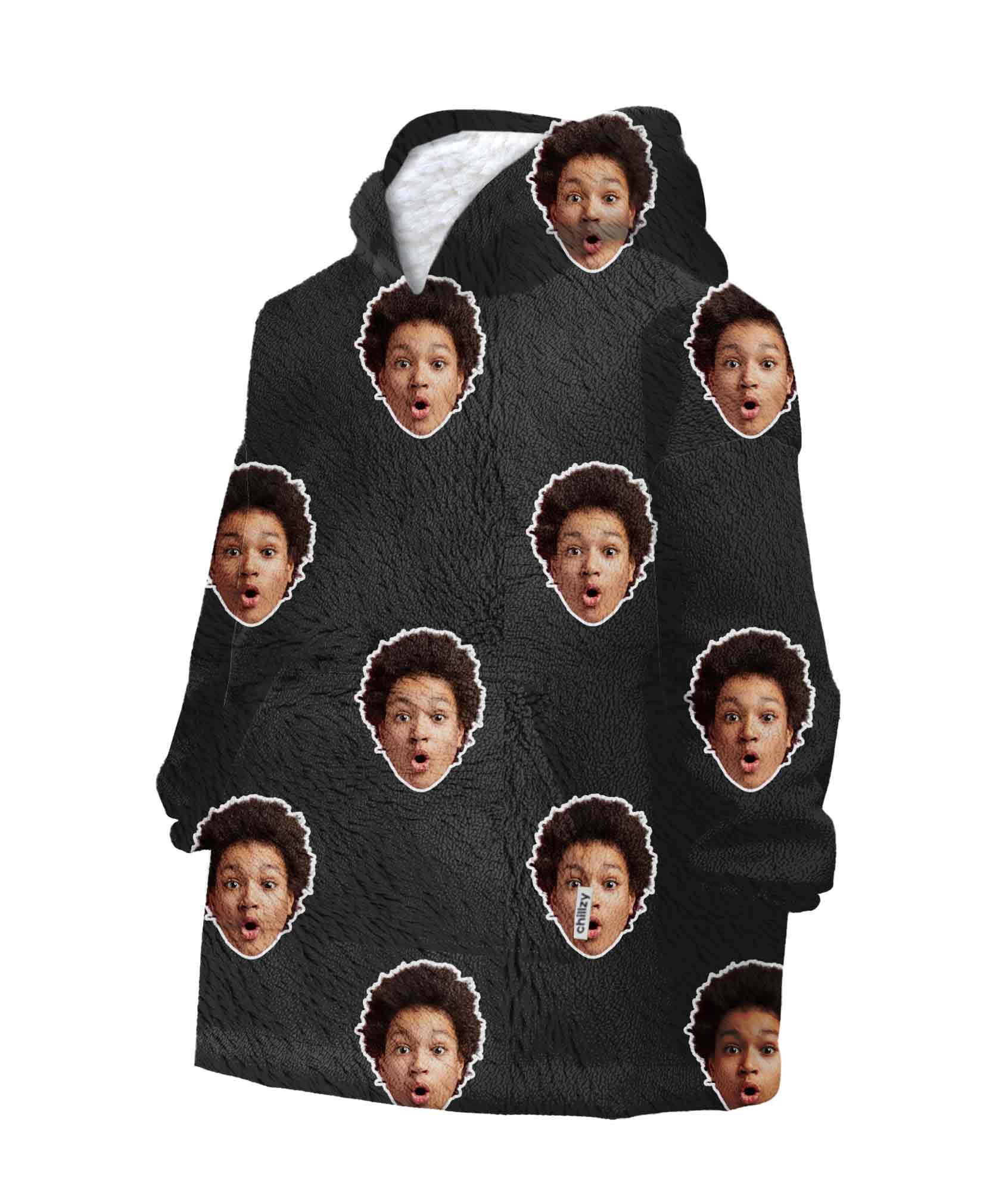 Your Face Chillzy Kids Hoodie Blanket