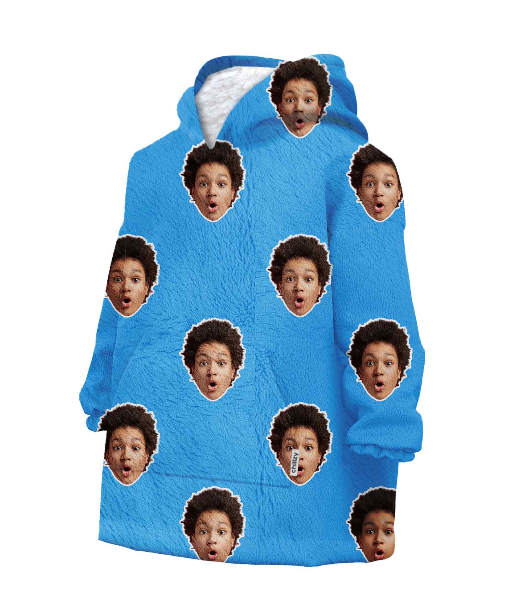 Your Face Chillzy Kids Hoodie Blanket