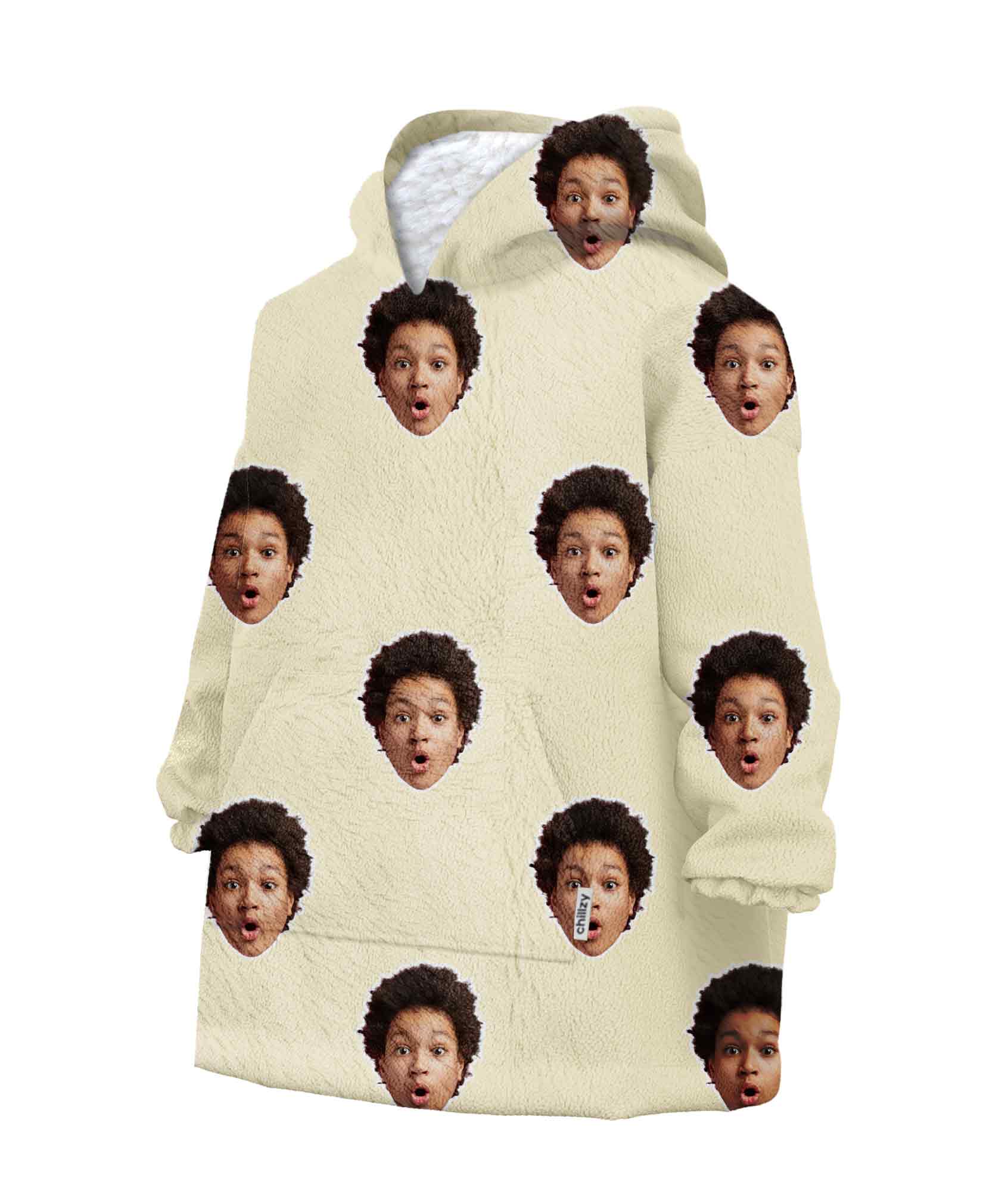 Your Face Chillzy Kids Hoodie Blanket