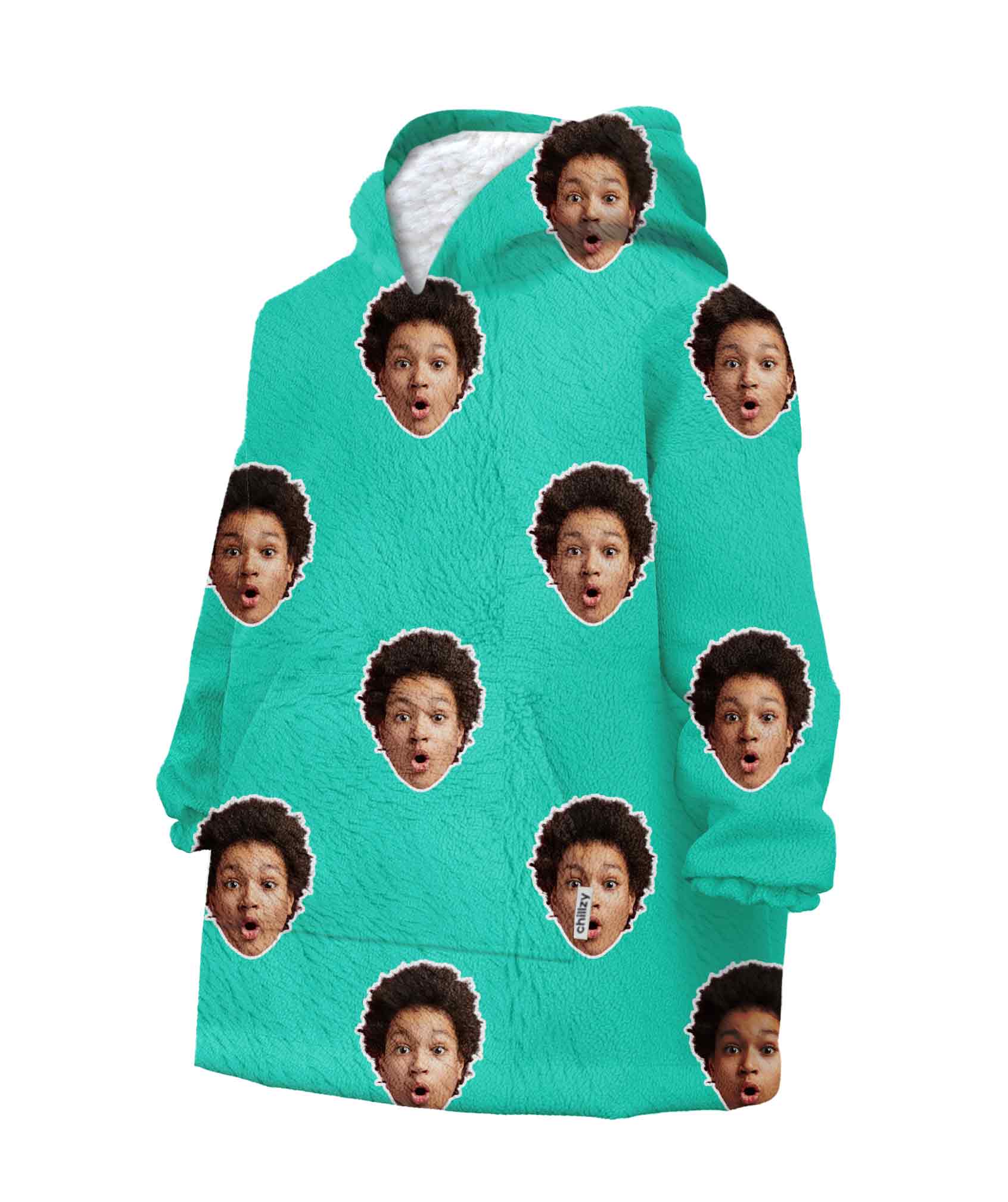 Your Face Chillzy Kids Hoodie Blanket