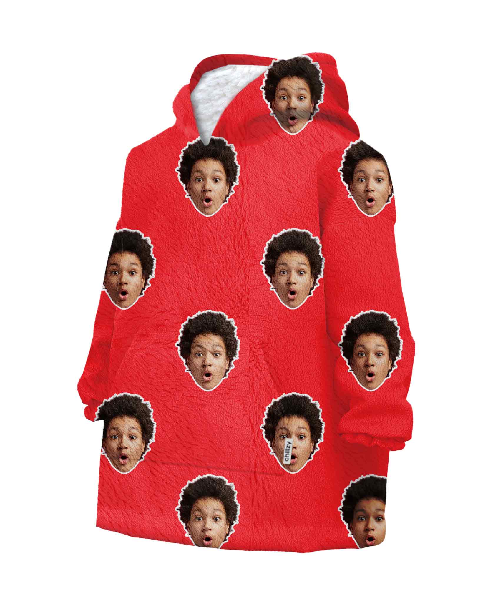 Your Face Chillzy Kids Hoodie Blanket