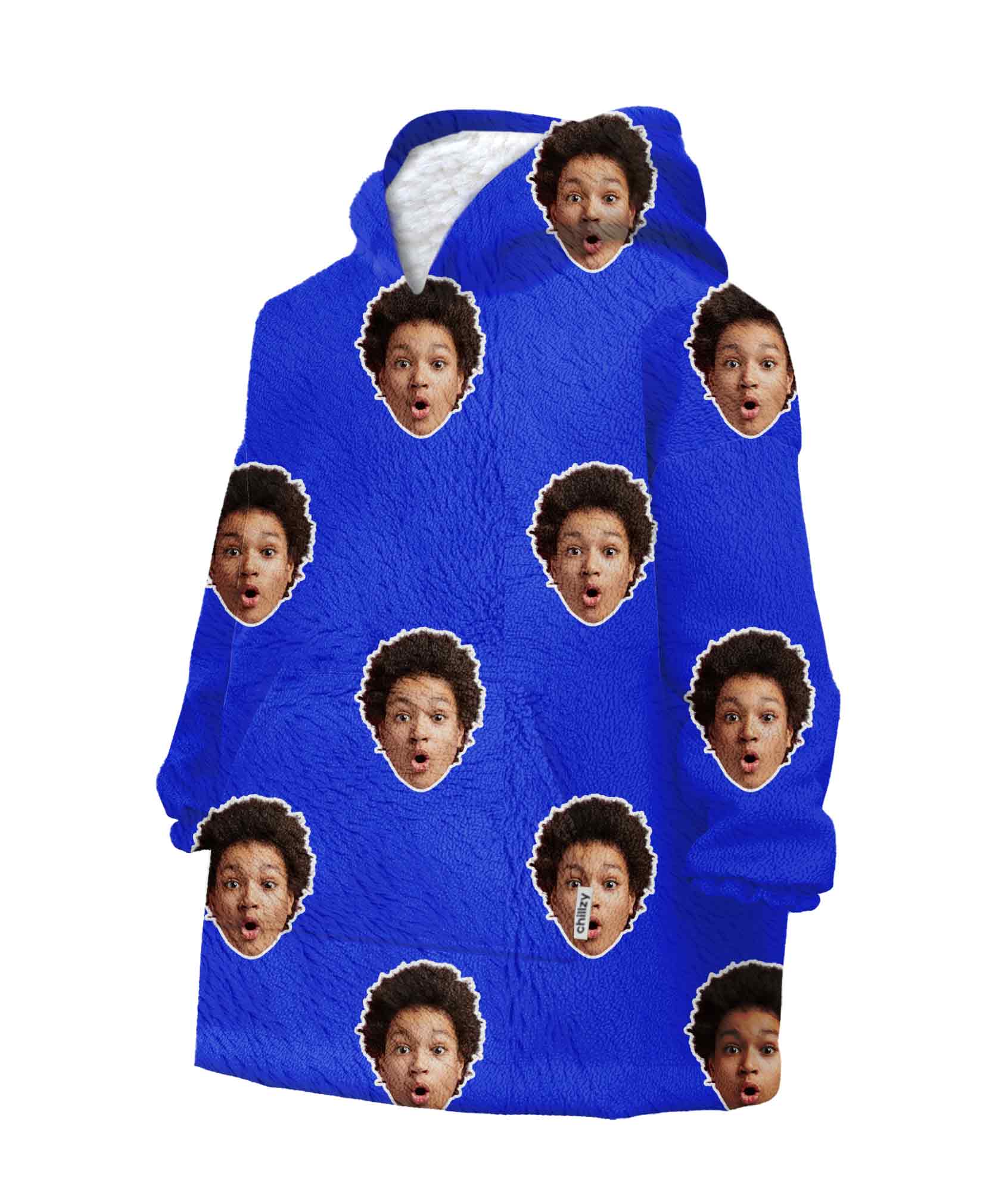 Your Face Chillzy Kids Hoodie Blanket