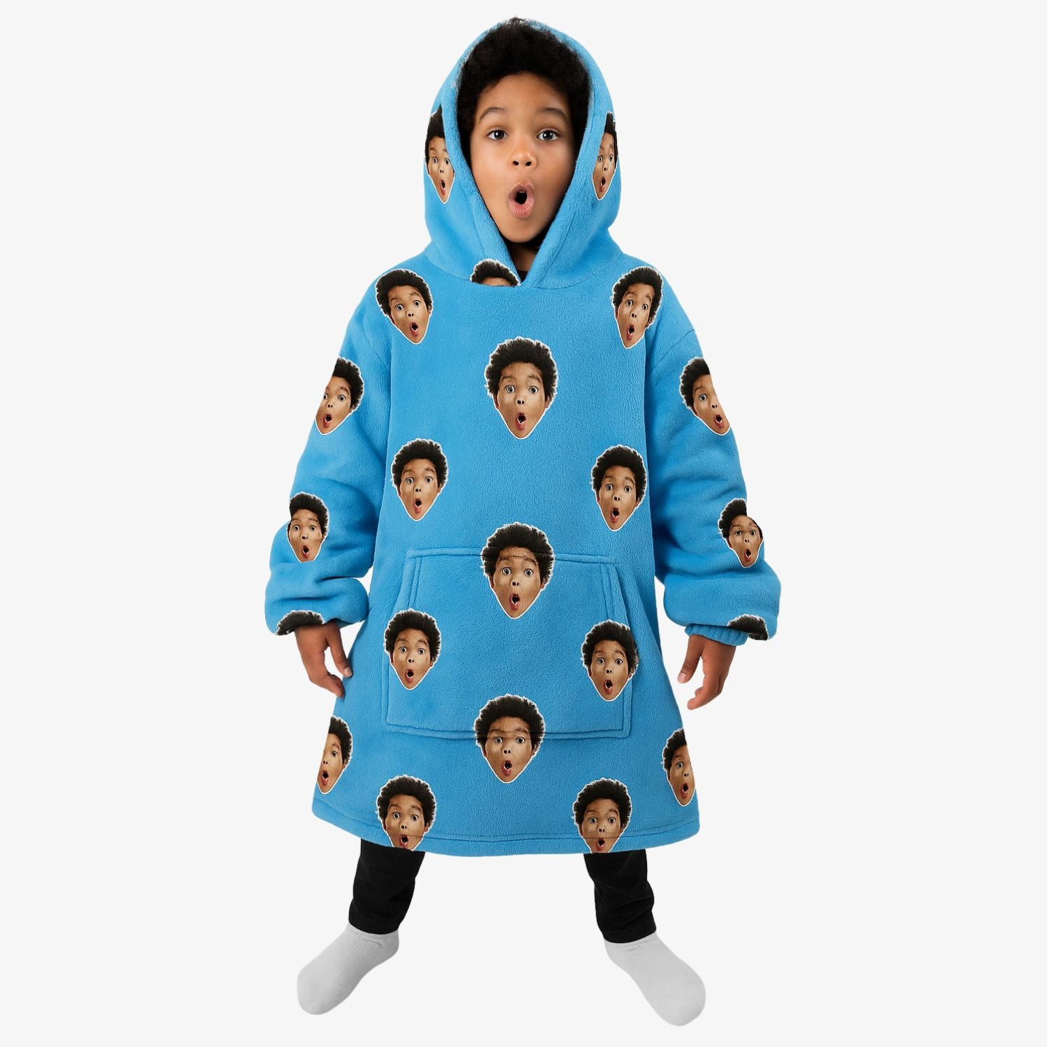 personalised Kids Hoodie Blanket