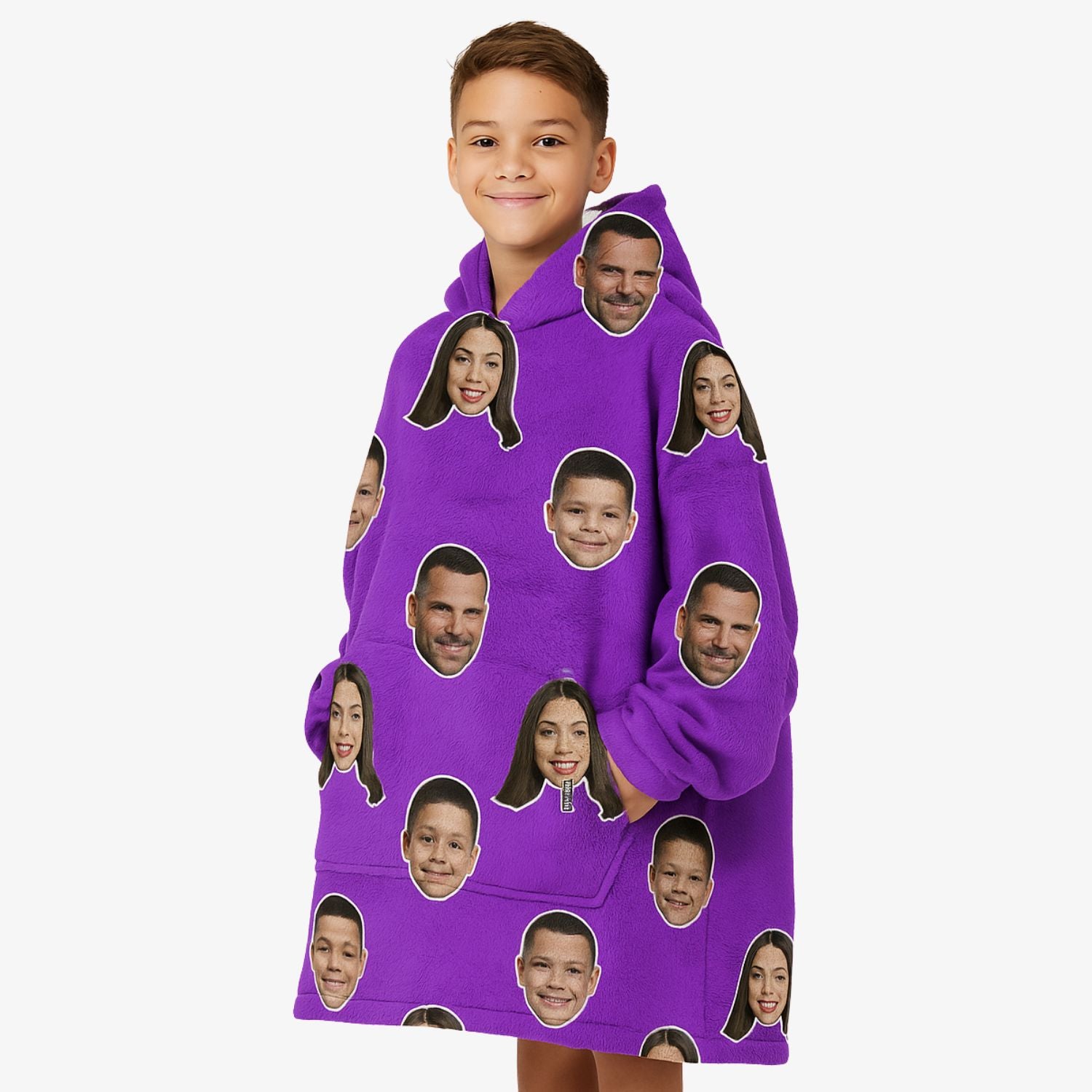 Family Kids personalised Hoodie Blanket
