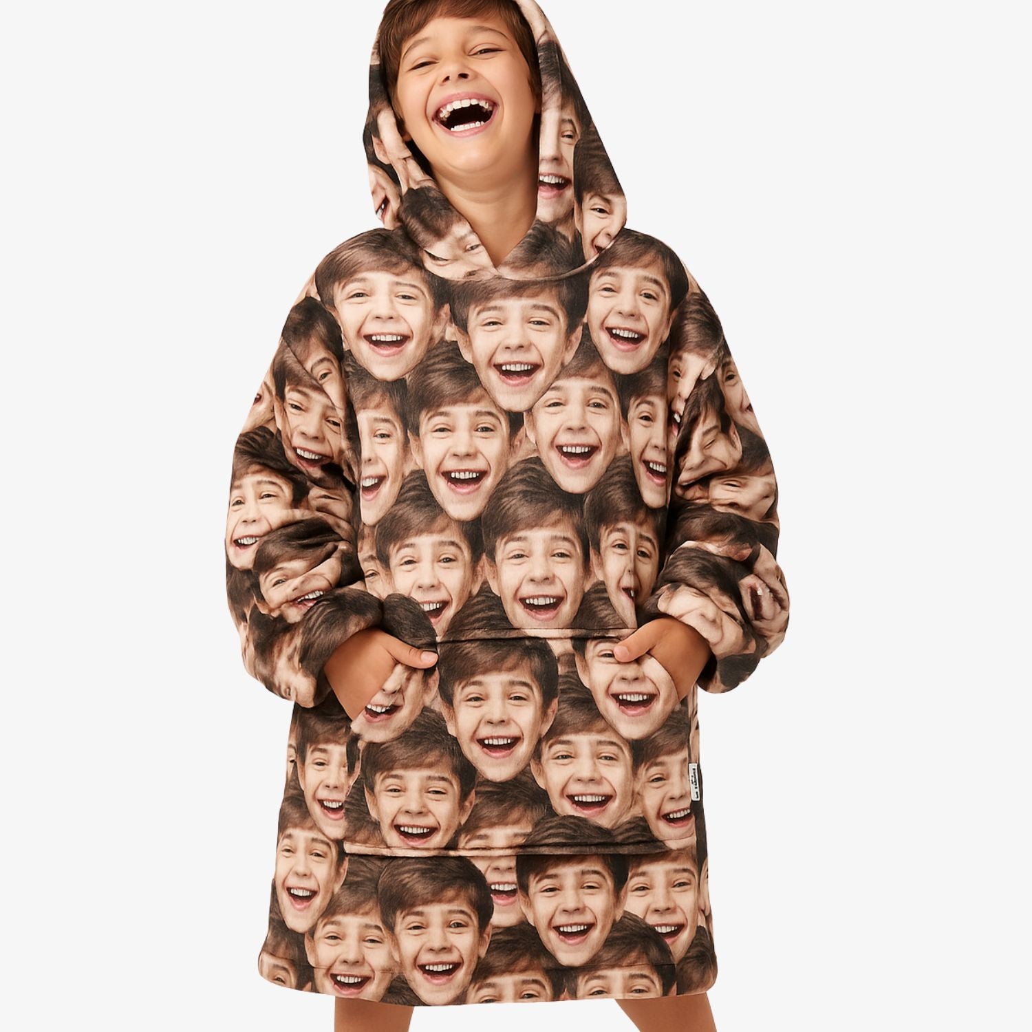 Face Mash Kids Hoodie Blanket