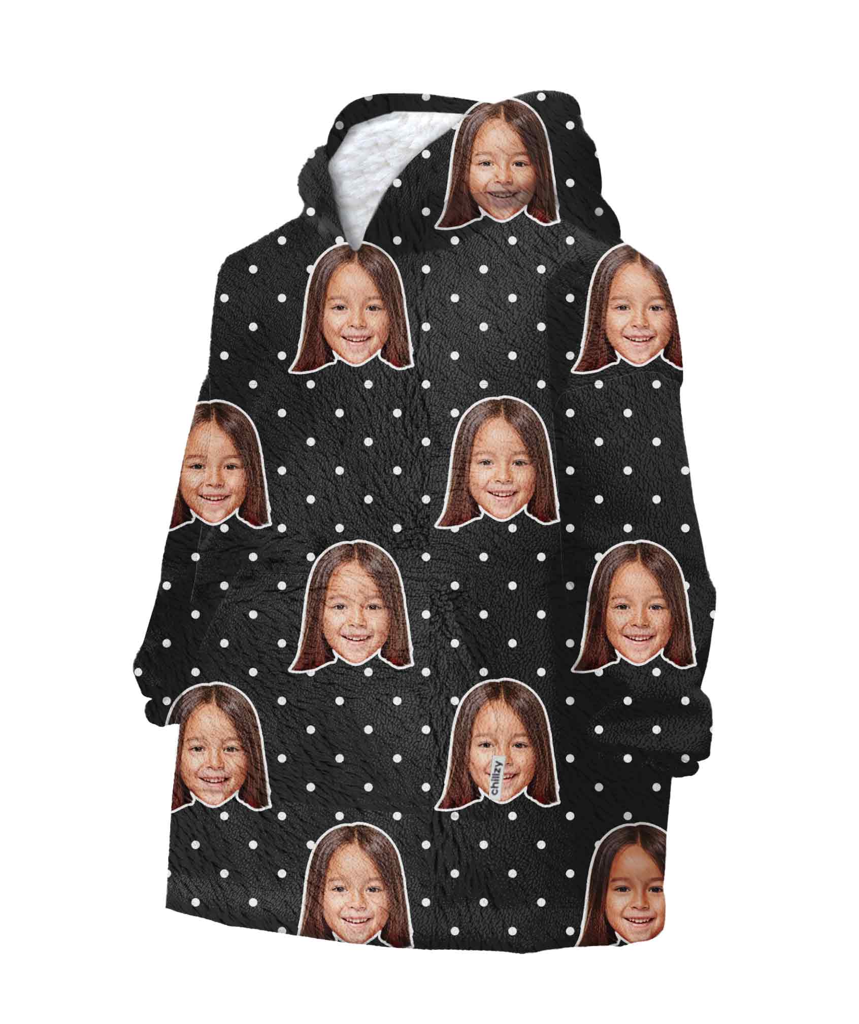 Spotty Kids Kids Hoodie Blanket