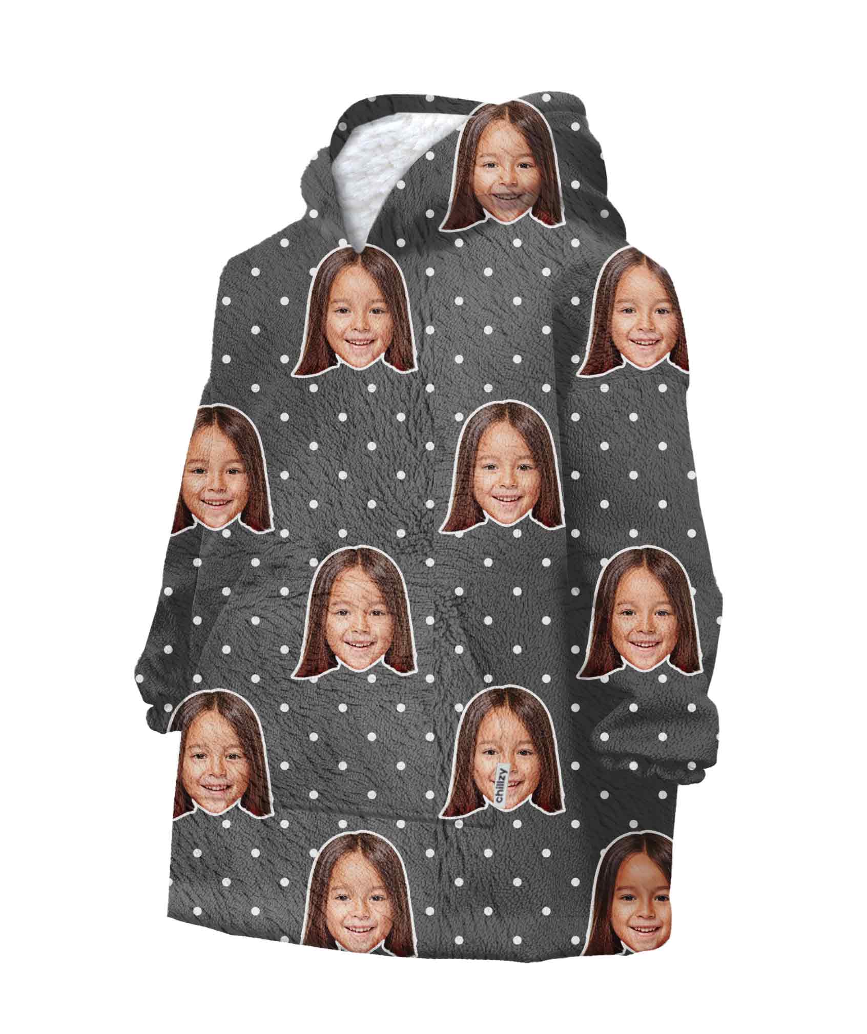 Spotty Kids Kids Hoodie Blanket