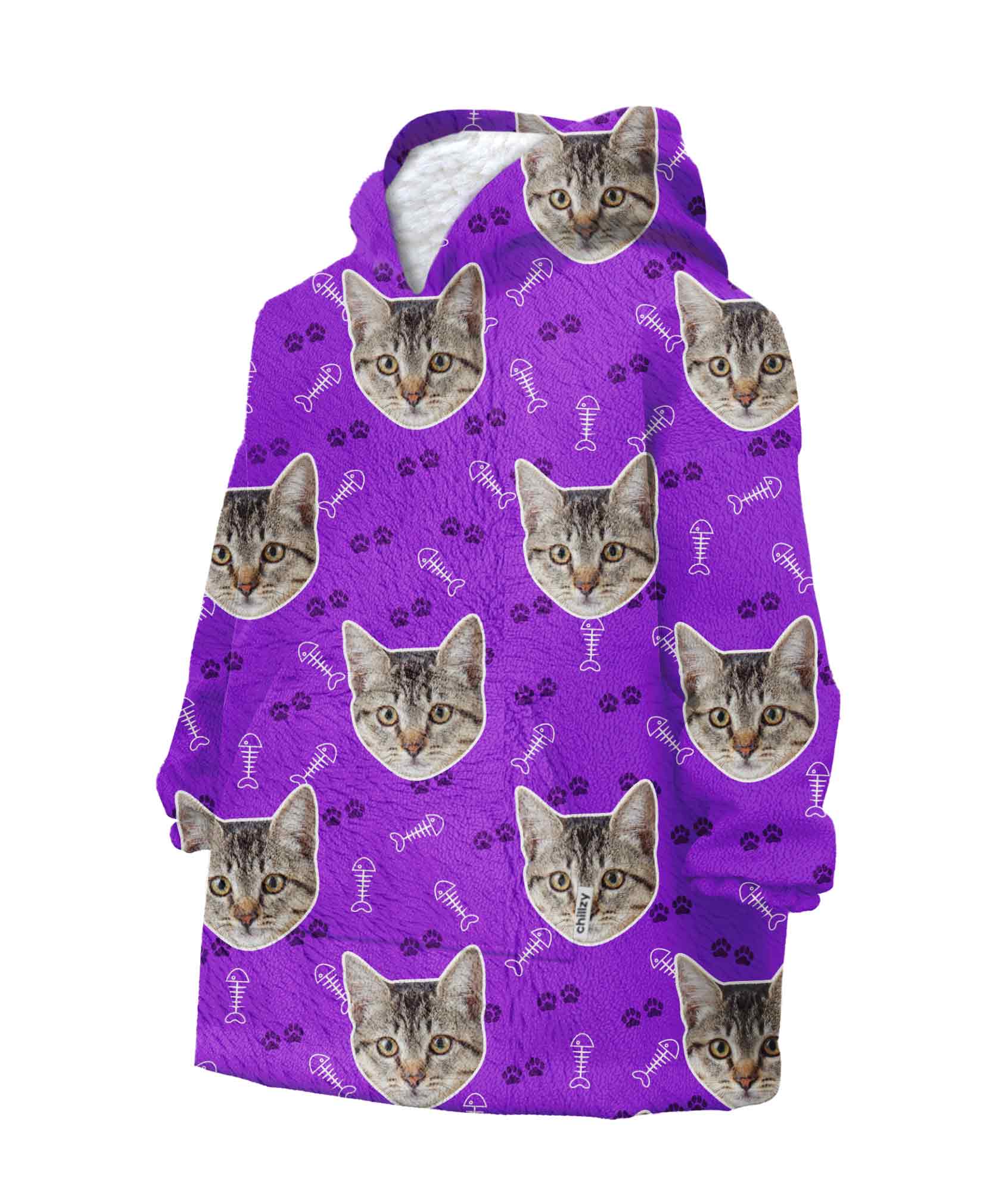 Your Cat Chillzy Kids Hoodie Blanket