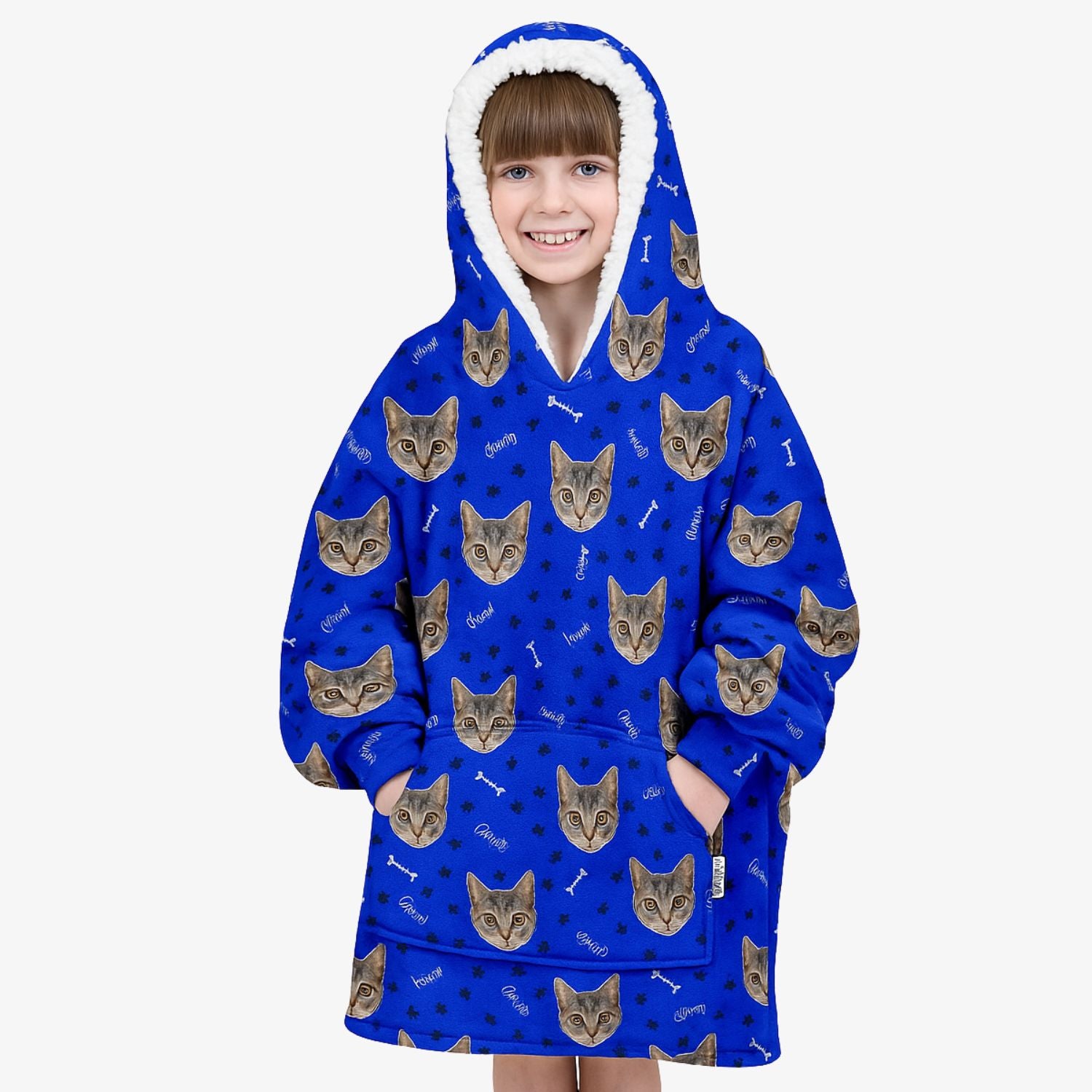 Your Cat Chillzy Kids Hoodie Blanket
