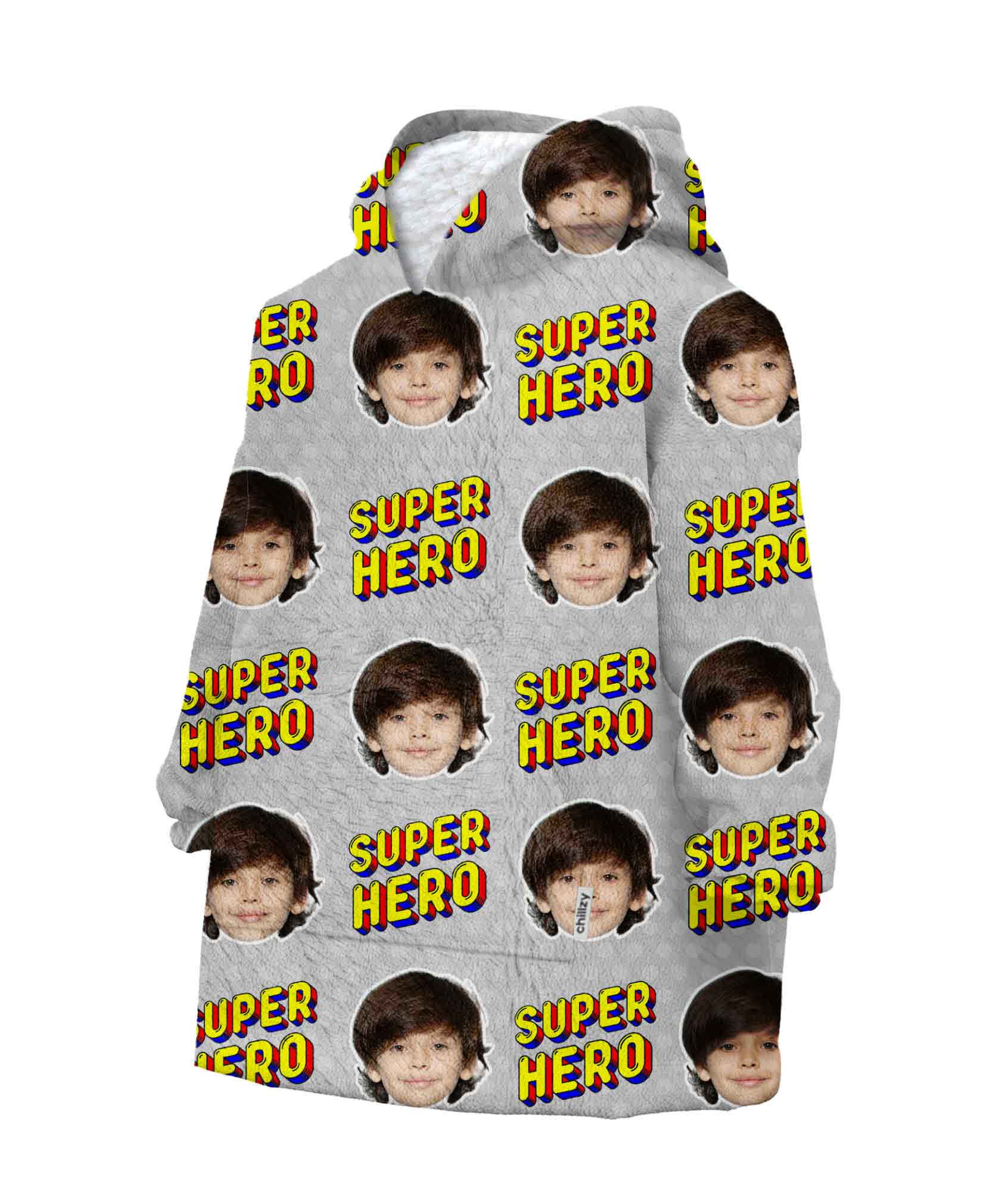 Super Hero Kids Hoodie Blanket